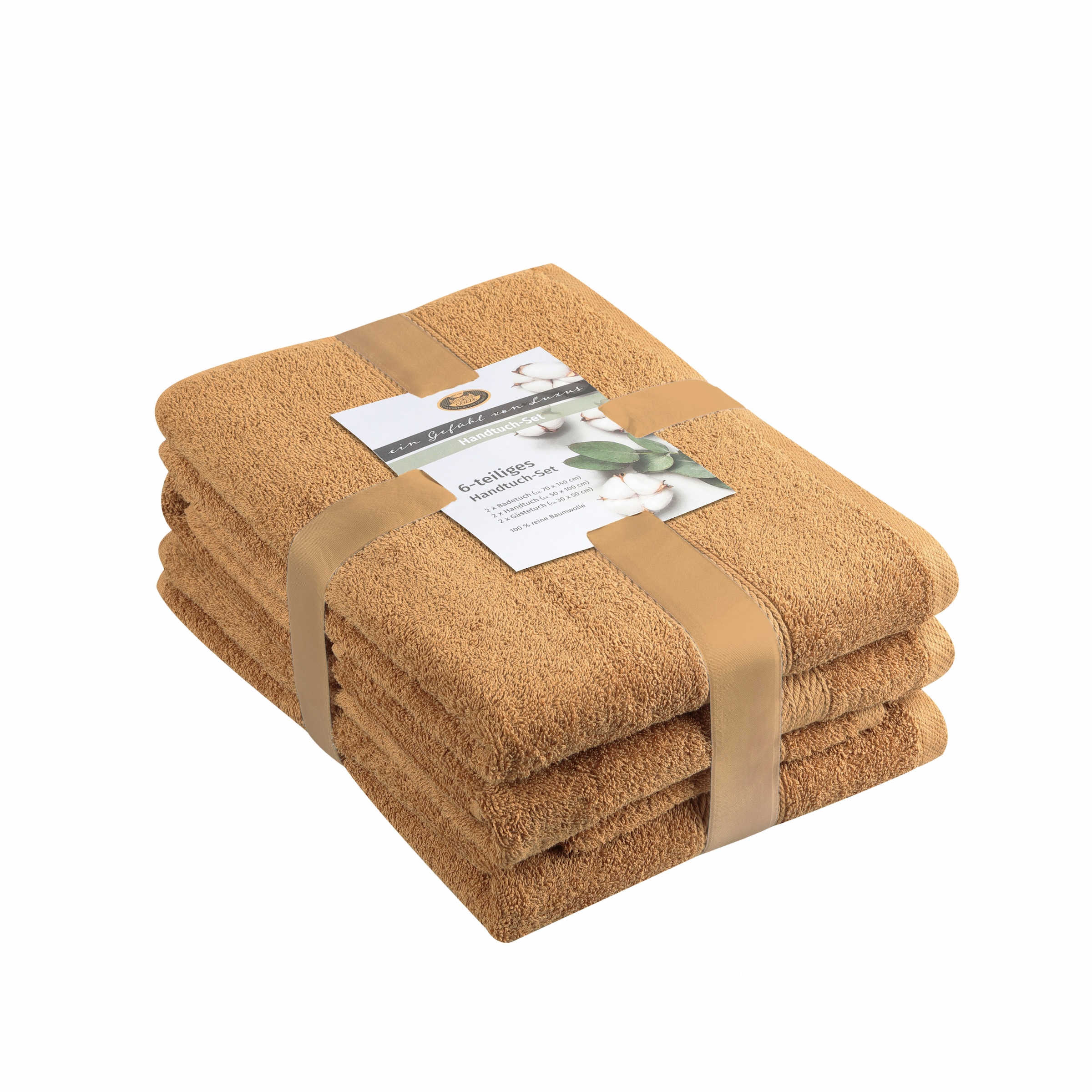 Handtuch Set GÖZZE, beige, Frottier, Obermaterial: 100% Baumwolle, Handtücher, "Lucia"