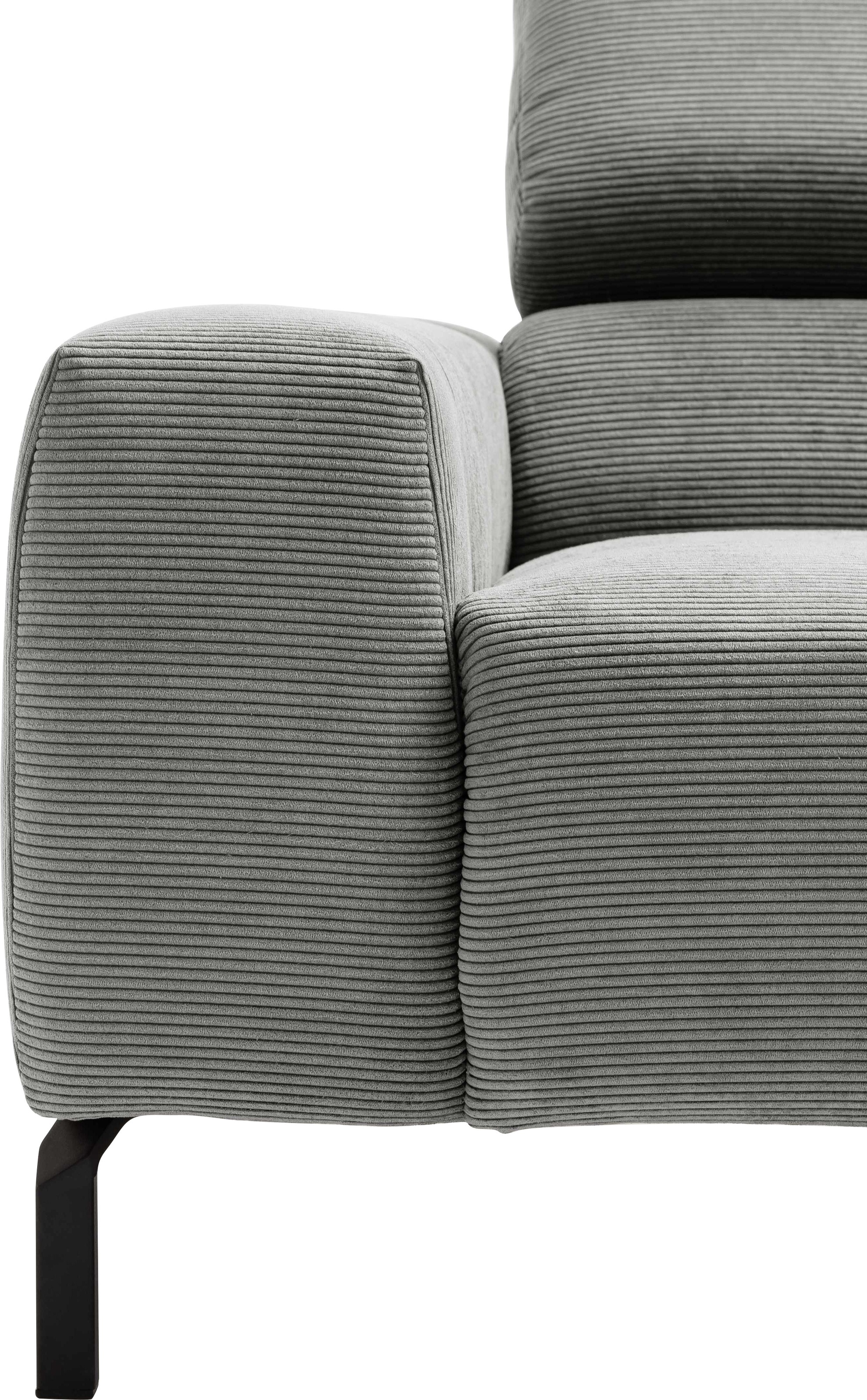 Places of Style Ecksofa »Cleveland, L-Form, incl. Kopfteilverstellung, Breite 276 cm«, wahlweise elektrischer Sitzvorzug