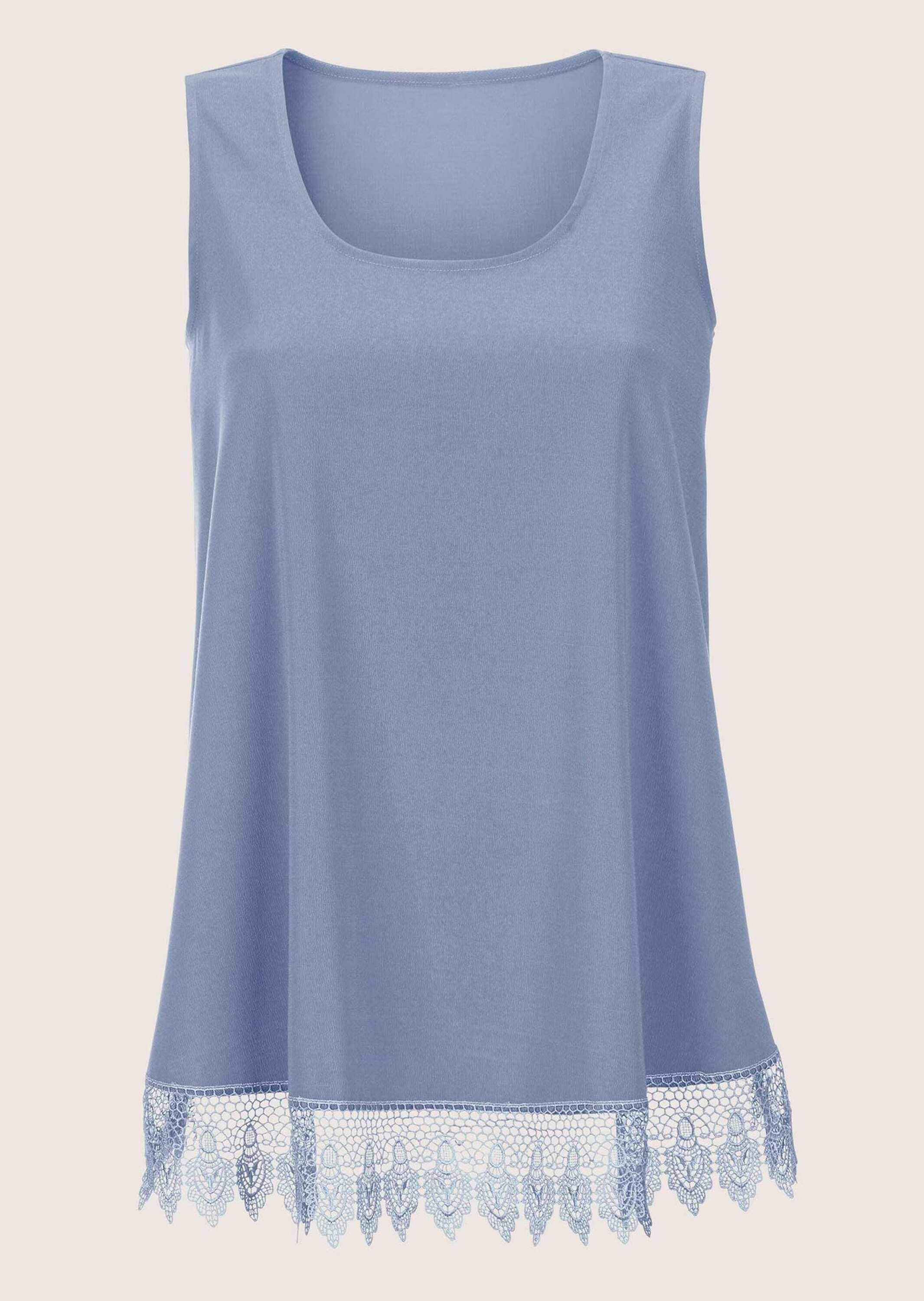 MADELEINE Blusentop "Top Feminines Blusentop mit Spitzenbesatz"