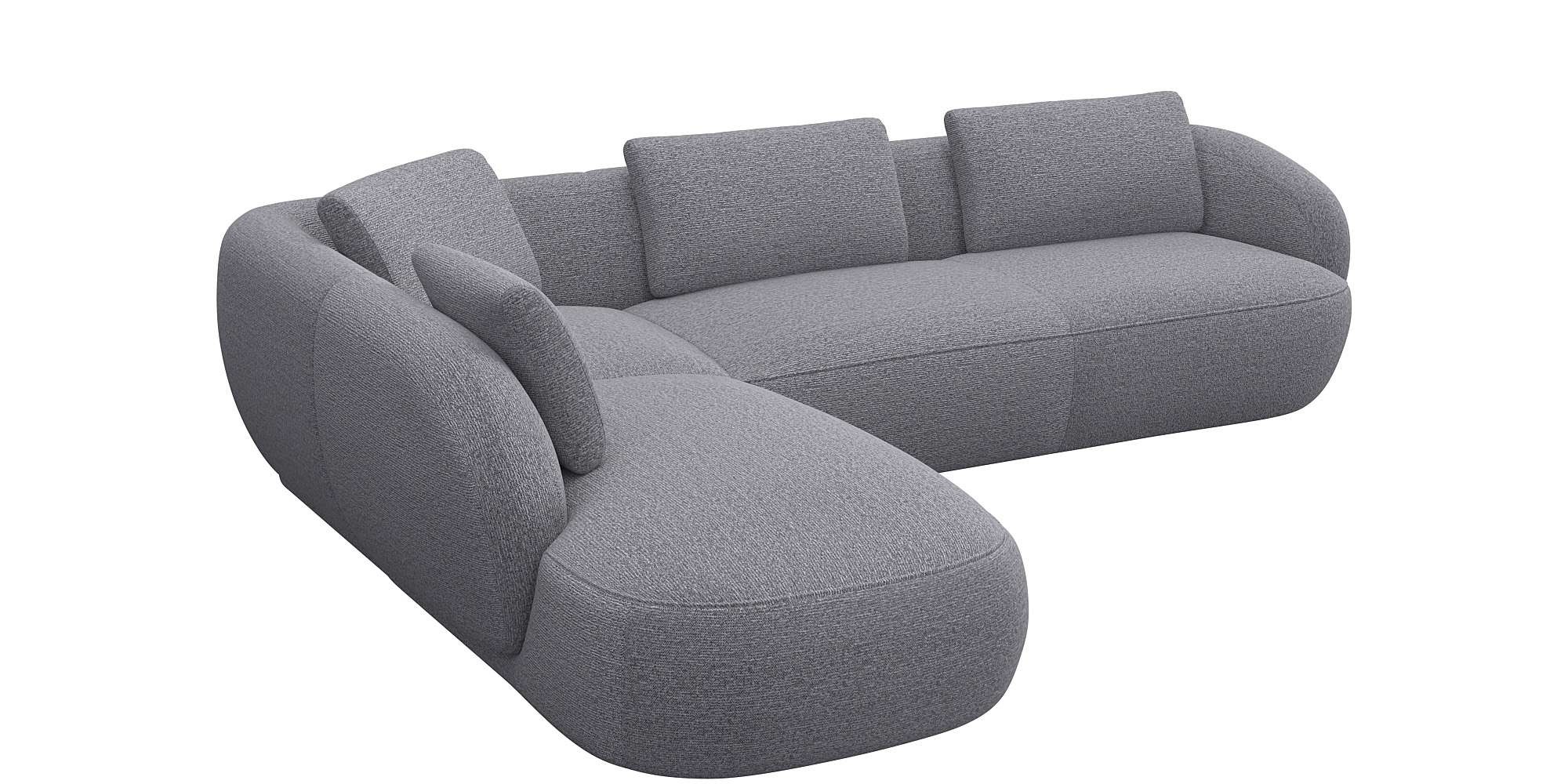 FLEXLUX Ecksofa "Torino, rund, L-Form, Sofa-Ecke mit Ottomane" Modernes, or günstig online kaufen