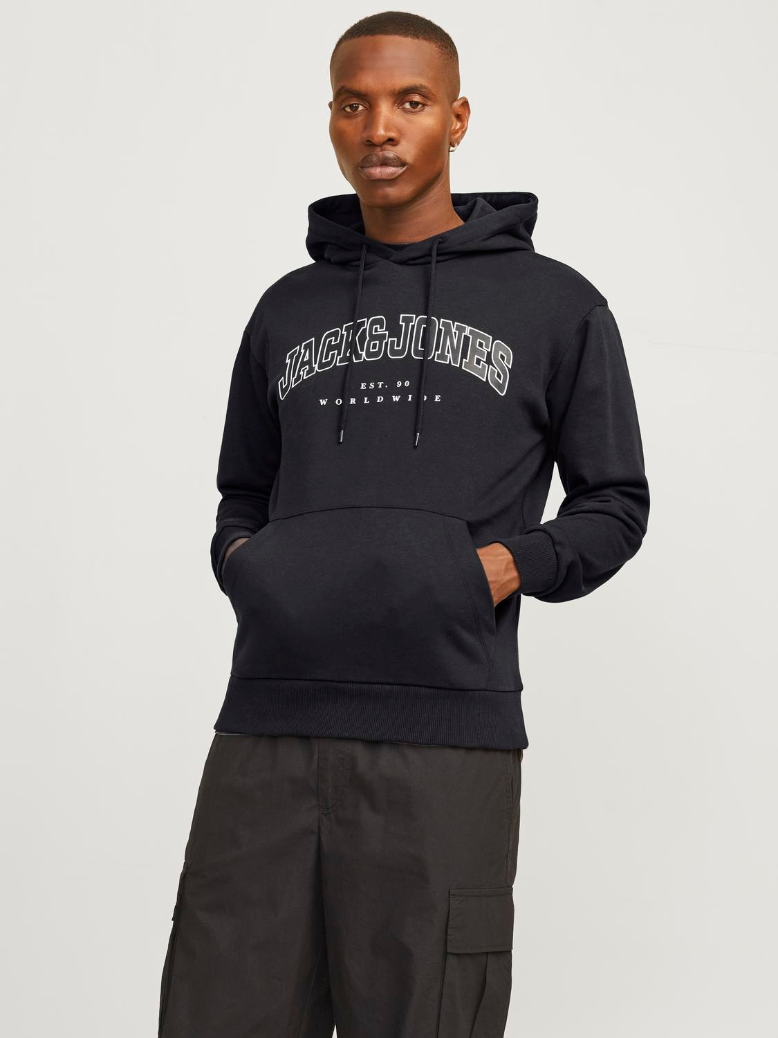 Jack & Jones Kapuzensweatshirt "JJECALEB VARSITY SWEAT HOOD NOOS"