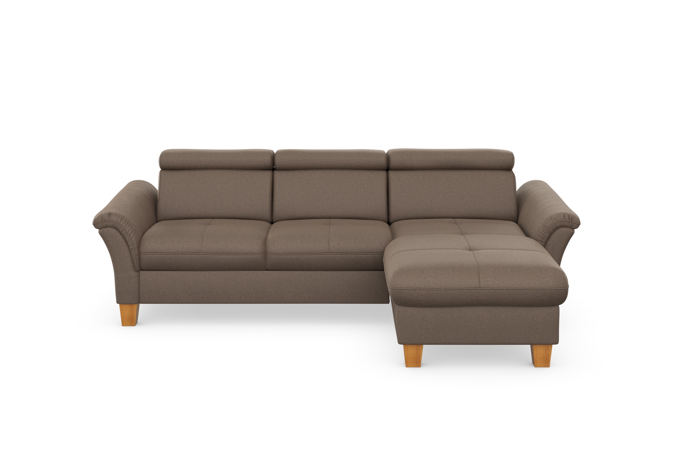 Home affaire Ecksofa »Lindgren L-Form«, wahlweise mit Bett mit klappbaren Rollen, Kasten und Kopfverstellung