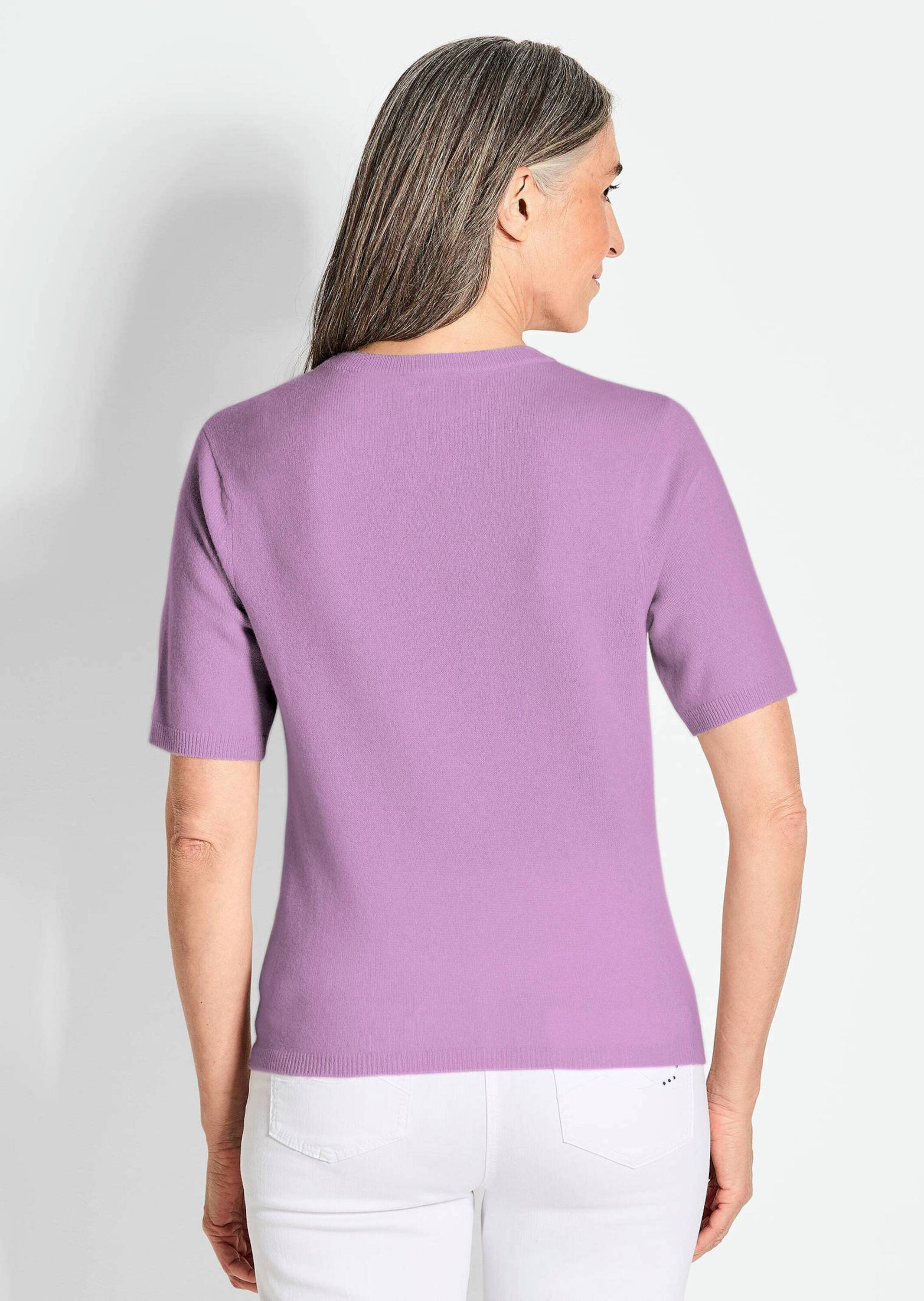 GOLDNER Kurzarmpullover »Kaschmirpullover mit Rundhals Halbarmpullover mit Rundhals aus Kaschmir«