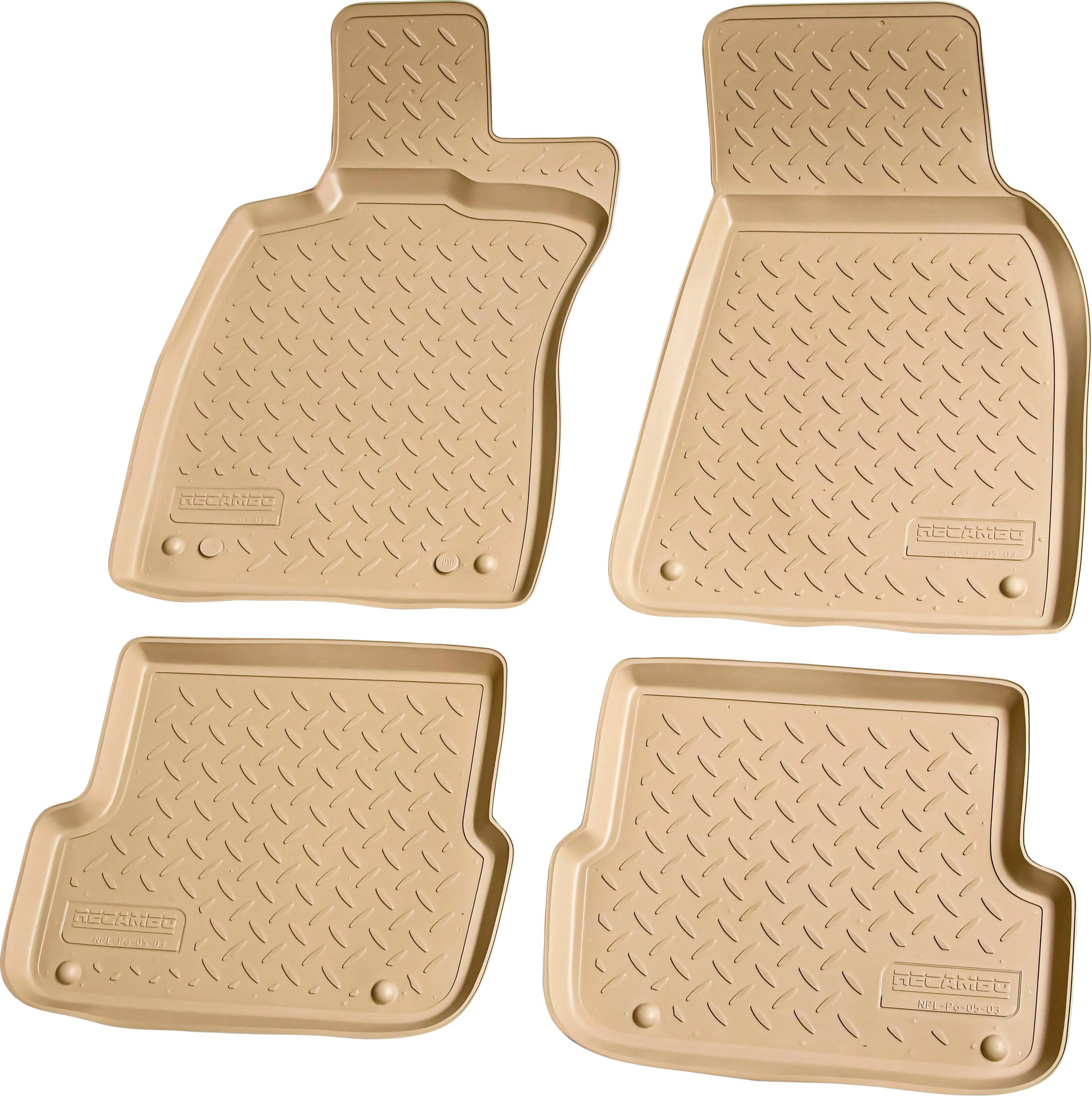 RECAMBO Passform-Fußmatten »CustomComforts«, AUDI, A6, (Set, 4 St