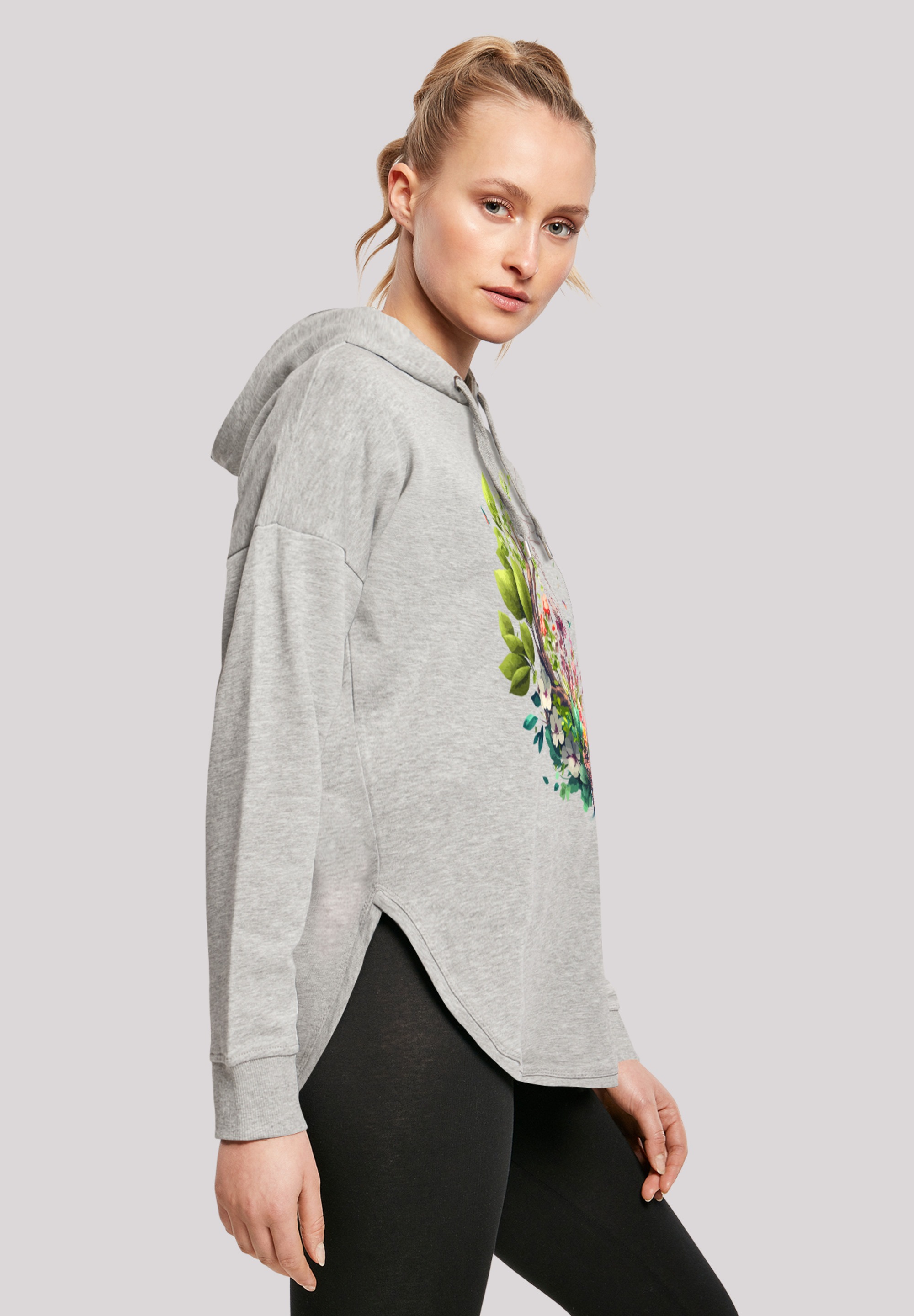 F4NT4STIC Kapuzenpullover »Baum mit Blumen Oversize Hoodie«, Print
