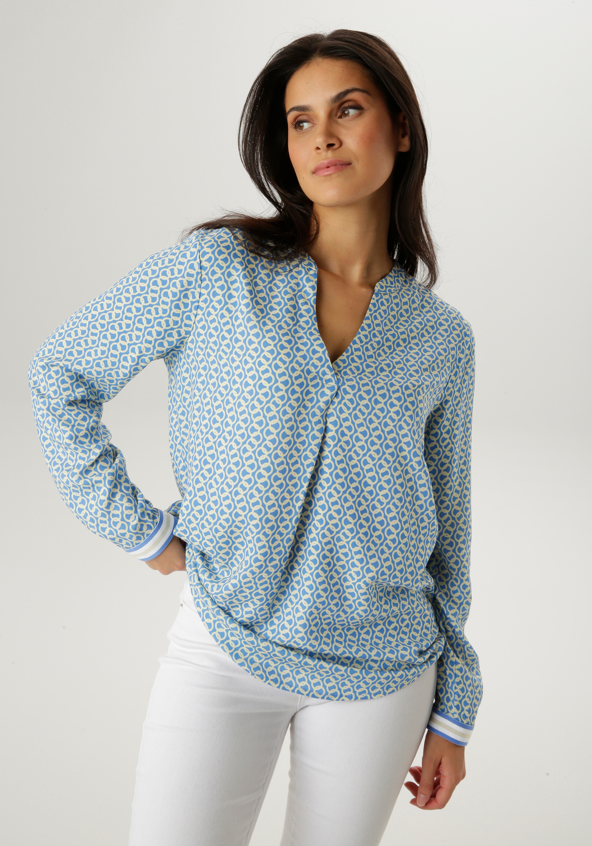 Aniston SELECTED Schlupfbluse mit modischer Kettenmusterung- NEUE KOLLEKTIO günstig online kaufen