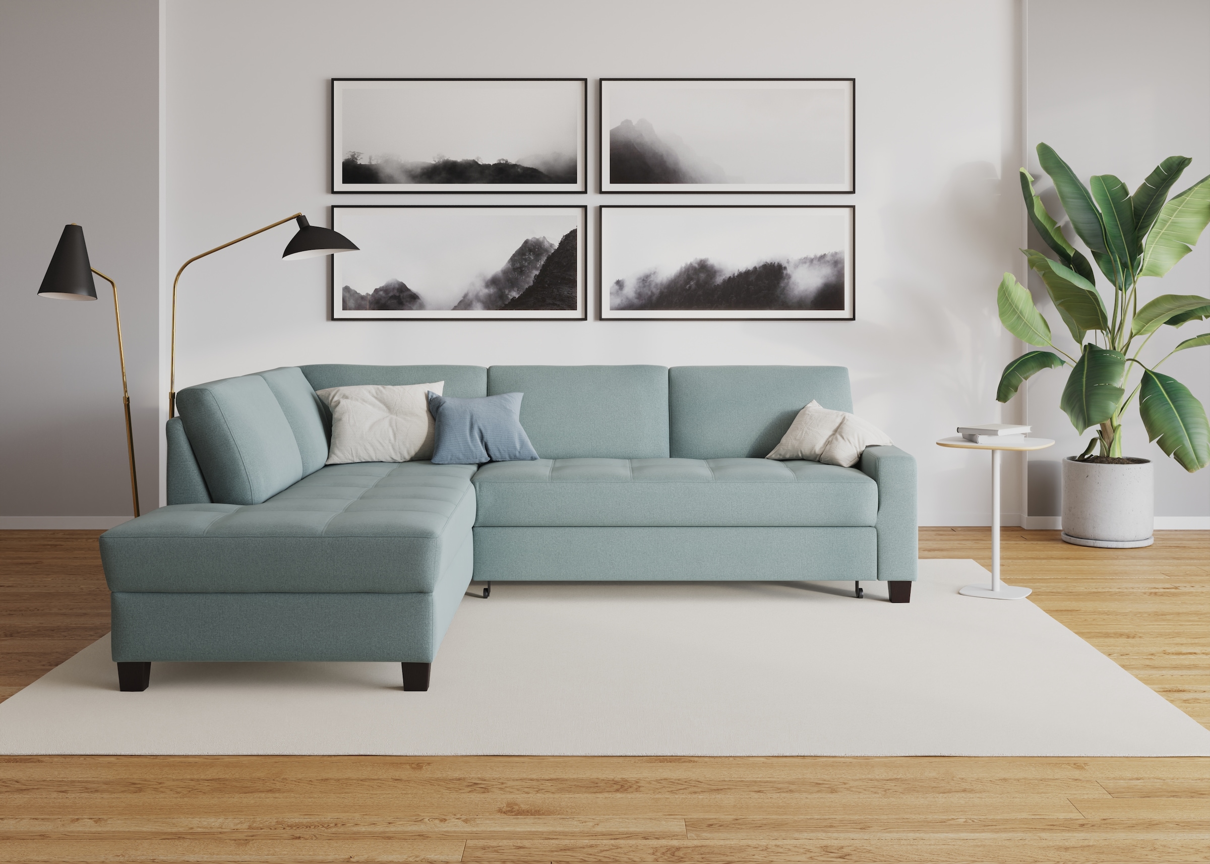 DOMO collection Ecksofa "Florentina zeitlos und elegant, Sitznähte als Desi günstig online kaufen