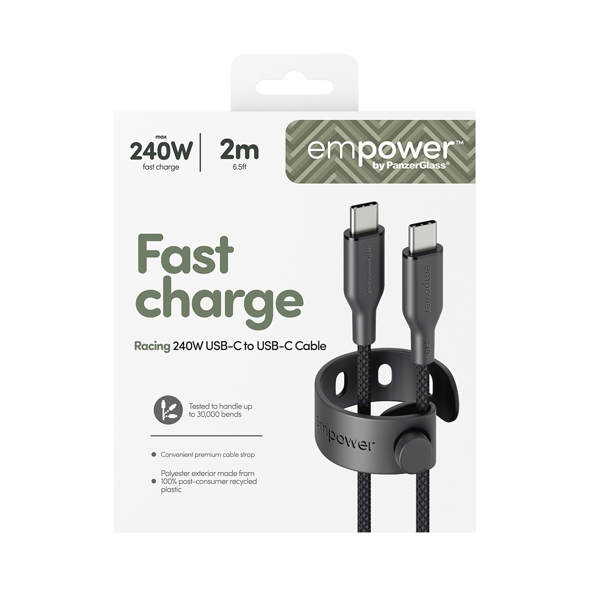 empower USB-Kabel »Racing 240W USB-C zu USB-C Kabel USB 2.0 2 m« USB-C 200 cm