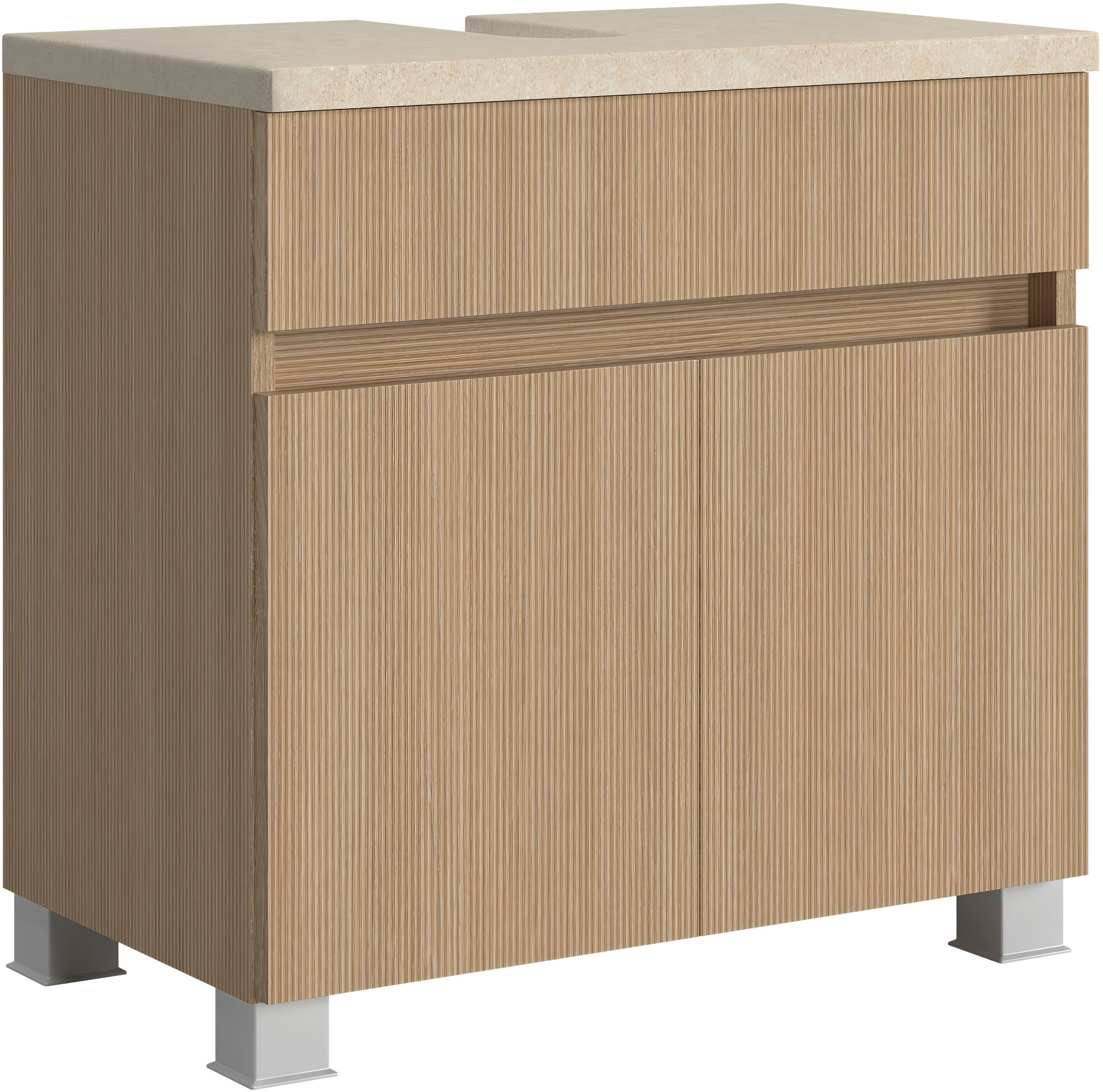 Thumbnail - welltime Badmöbel-Set "EIXO, Set aus Spiegelschrank und Unterbeckenschrank"