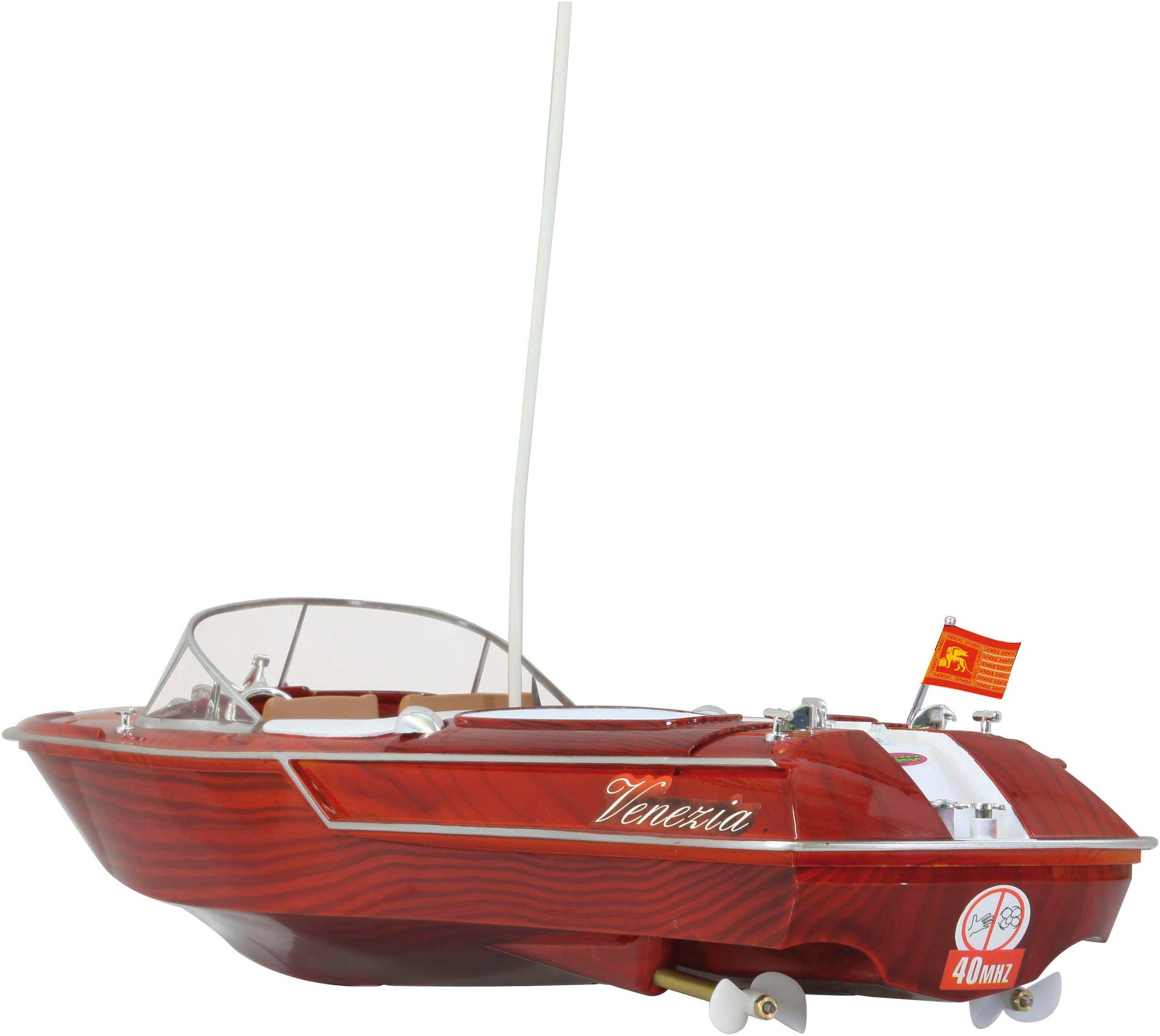 Jamara RC-Boot »Venezia, 2 Kanal 40MHz«, mit LED beleuchteter Fernsteuerung