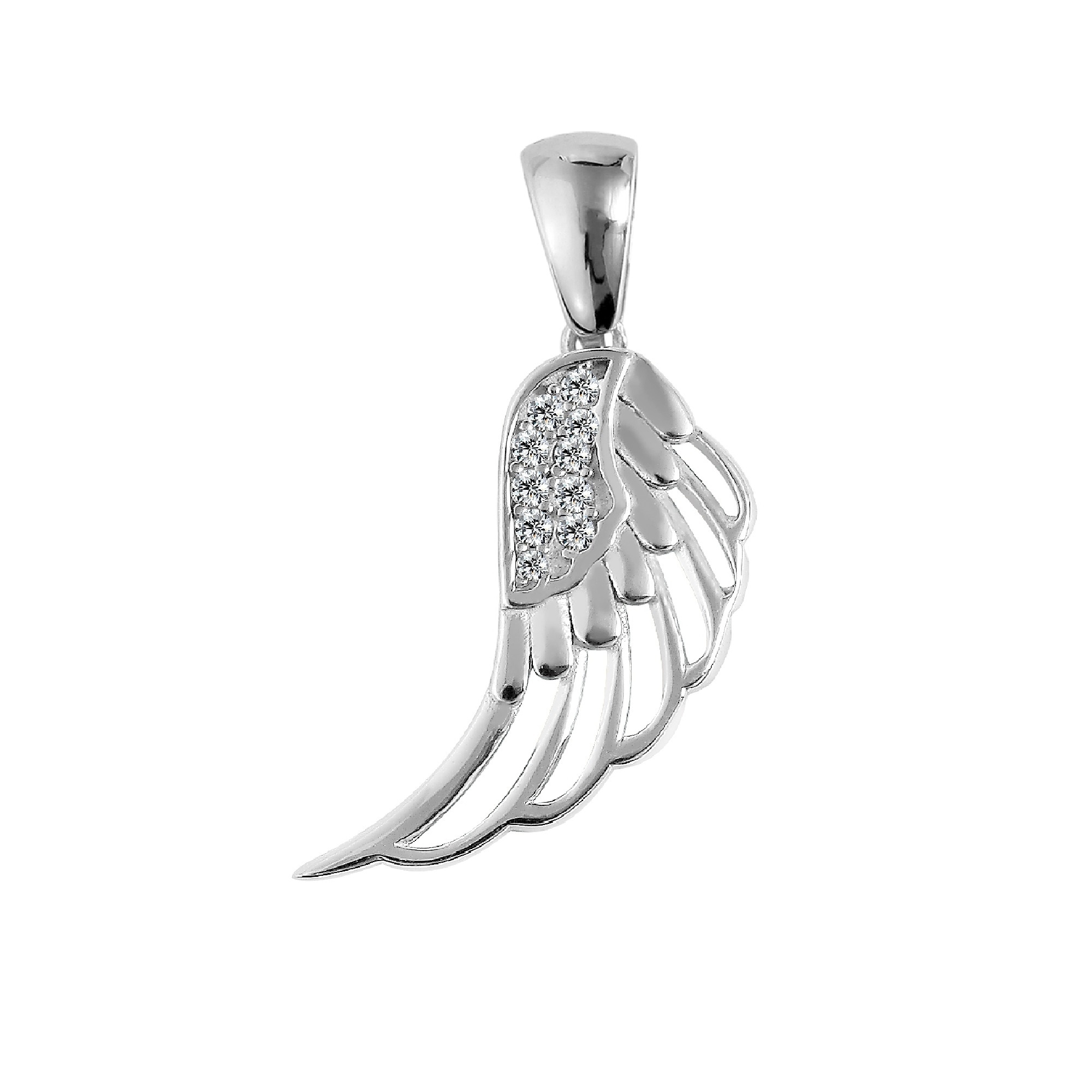 Adelia´s Kettenanhänger »Anhänger Feder aus 925 Silber mit Zirkonia« kaufen  | BAUR