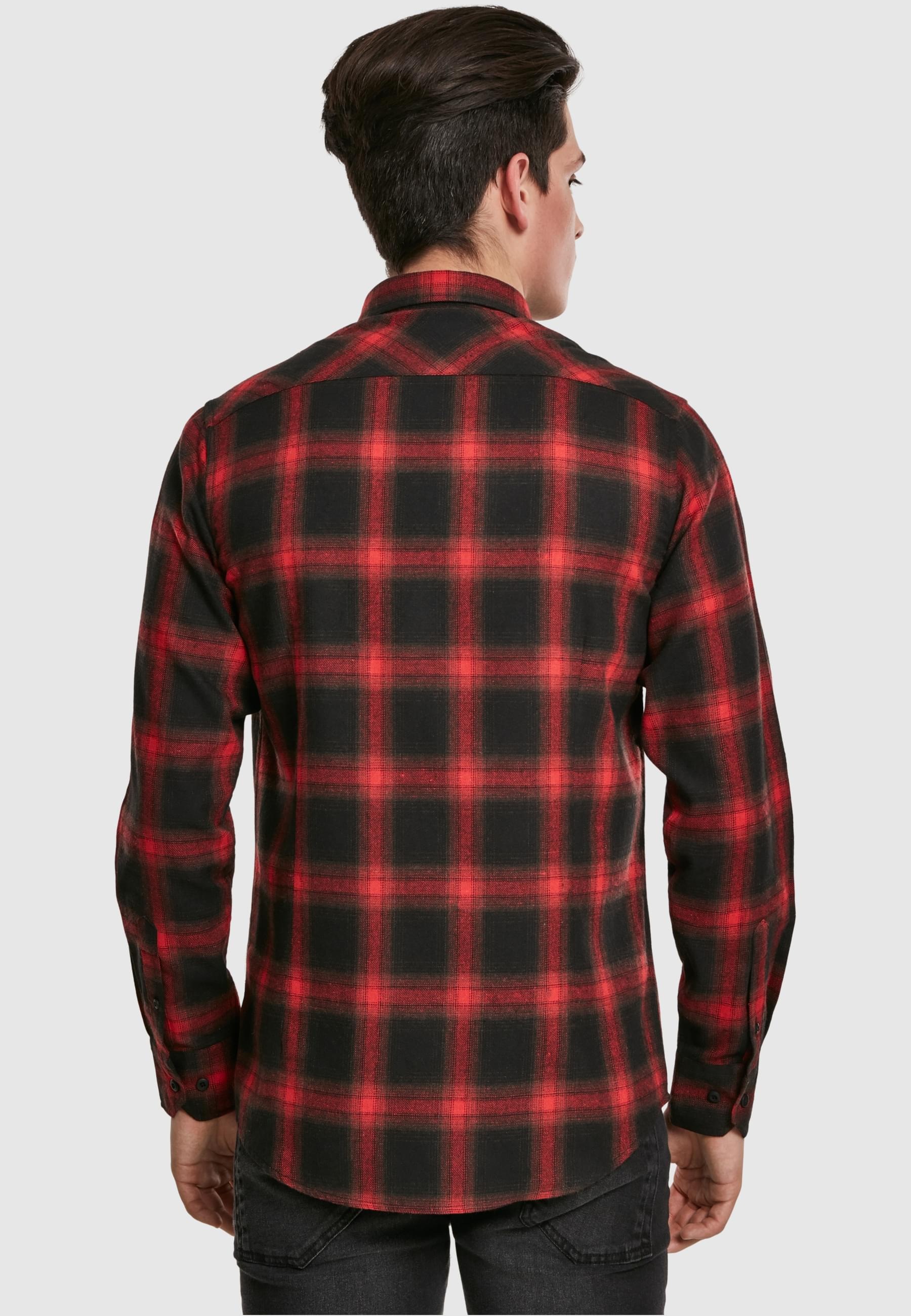URBAN CLASSICS Kurzarmshirt »Urban Classics Herren Checked Flanell Shirt 6«, (1 tlg.)