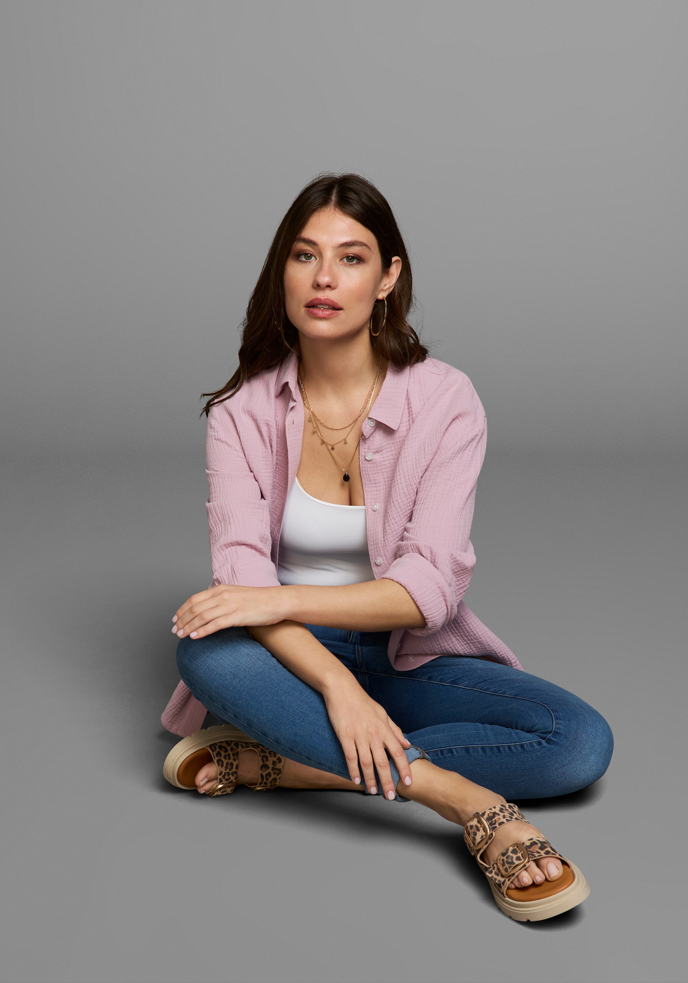 Laura Scott Longbluse, in Musselin-Qualität