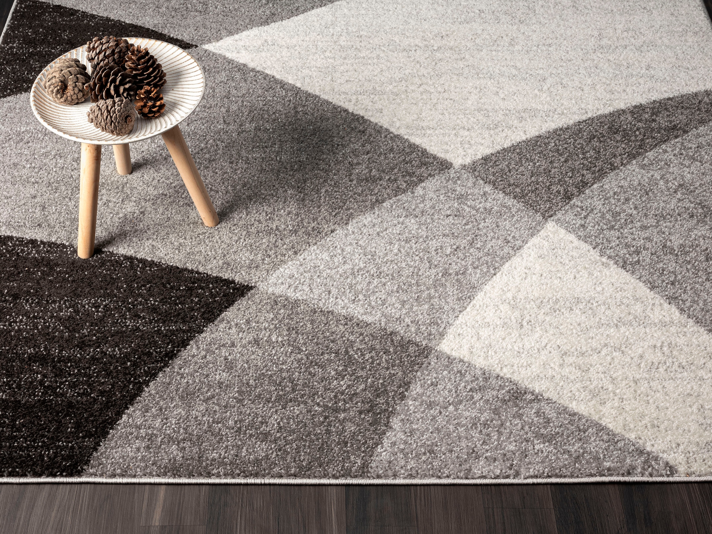 merinos Teppich »Thales 6100« rechteckig 10 mm Höhe Kurzflorteppich mit Konturenschnitt, Wohnzimmer