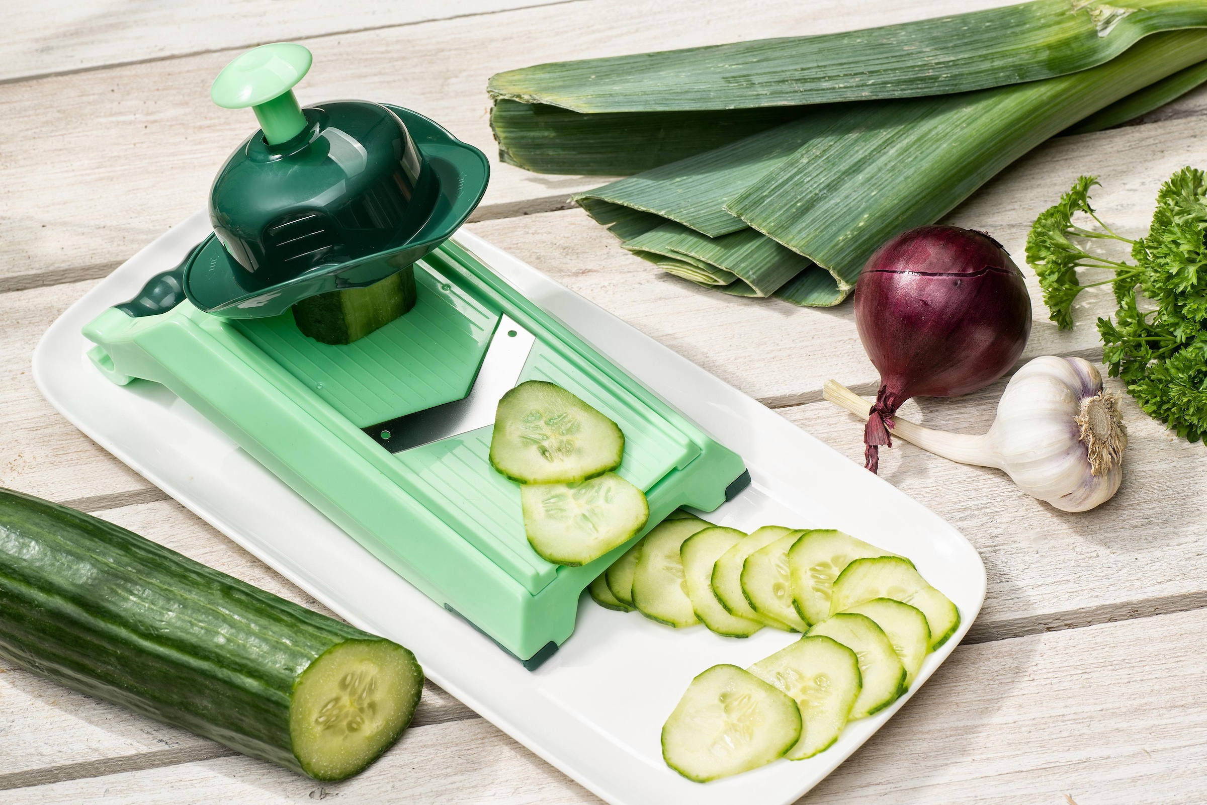 Genius Zerkleinerer »Nicer Dicer Chef«, 3300 ml Kunststoff-Auffangbehälter, 15-teilig