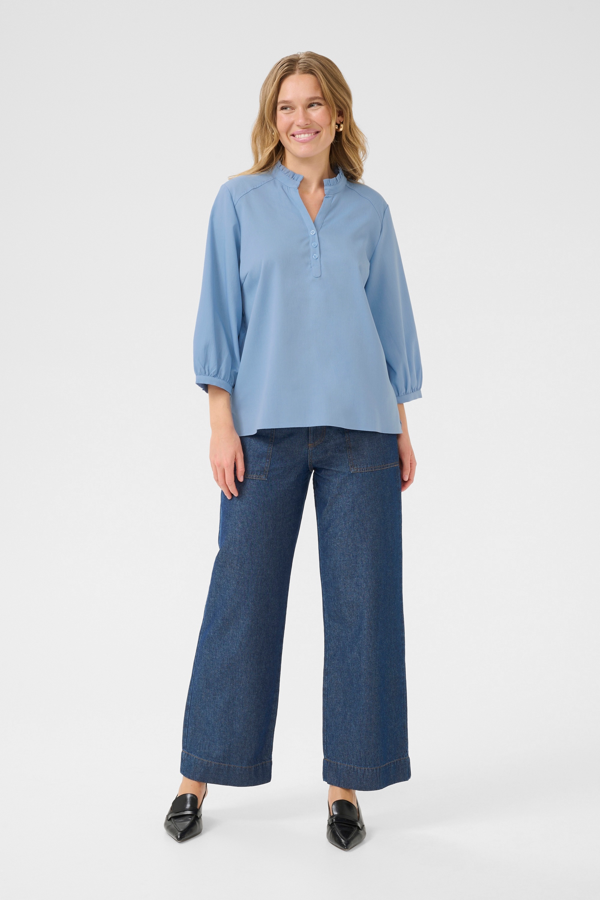 KAFFE Langarmbluse »Damen Bluse langarm BPravna«