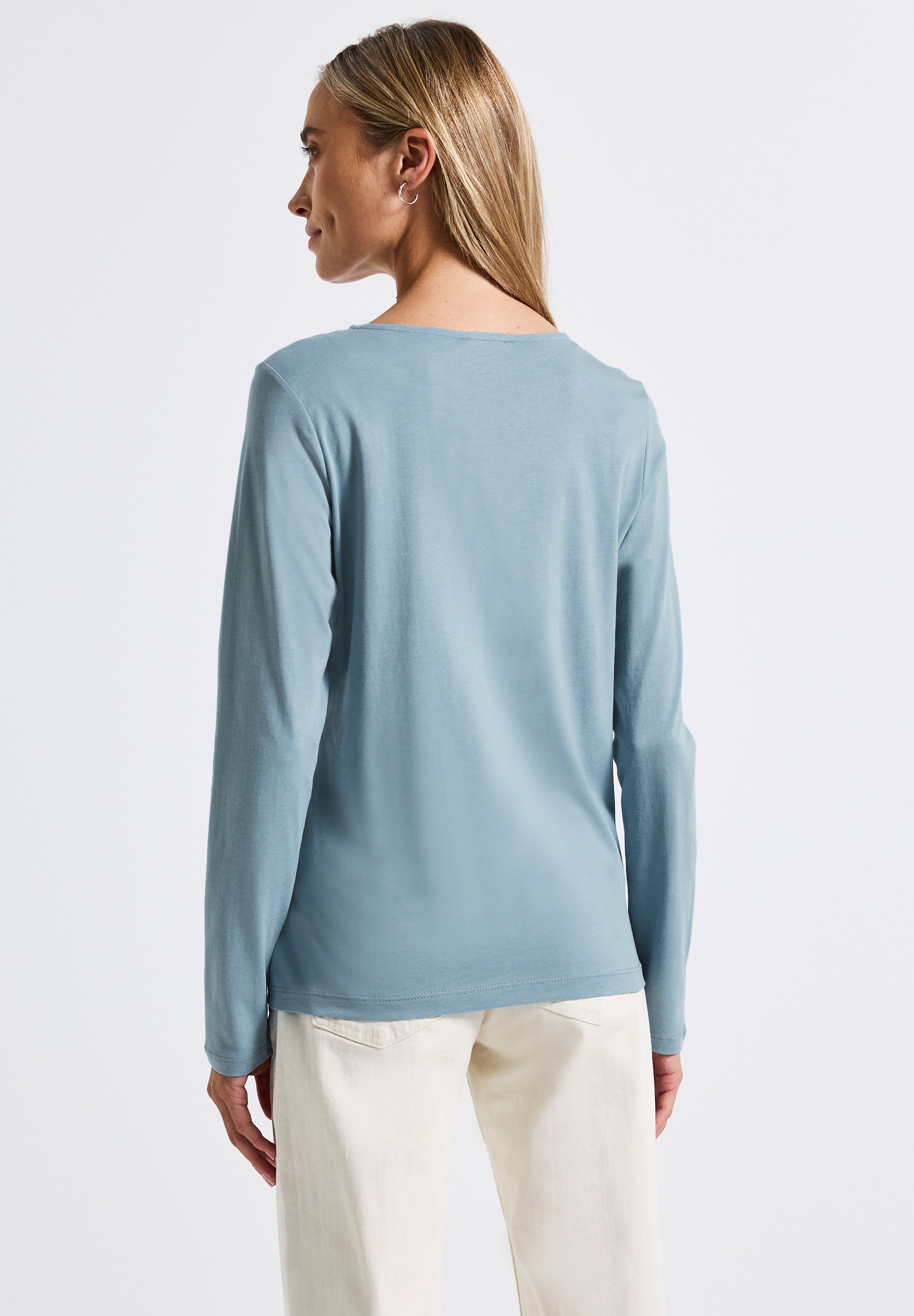 STREET ONE Langarmshirt im soften Baumwoll-Mix günstig online kaufen