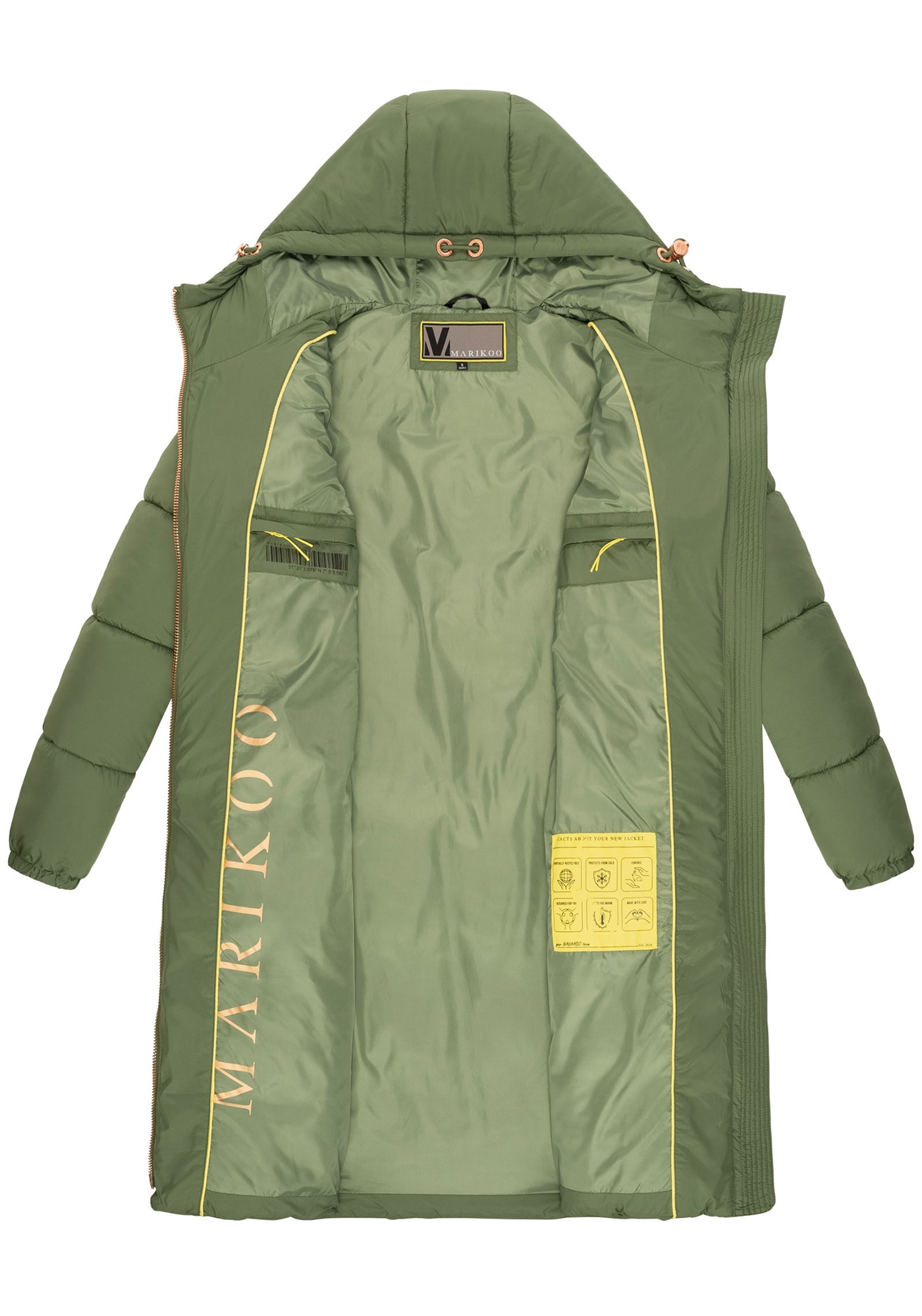 Marikoo Winterjacke »Nomadiaa«, Lange Damen Winterjacke