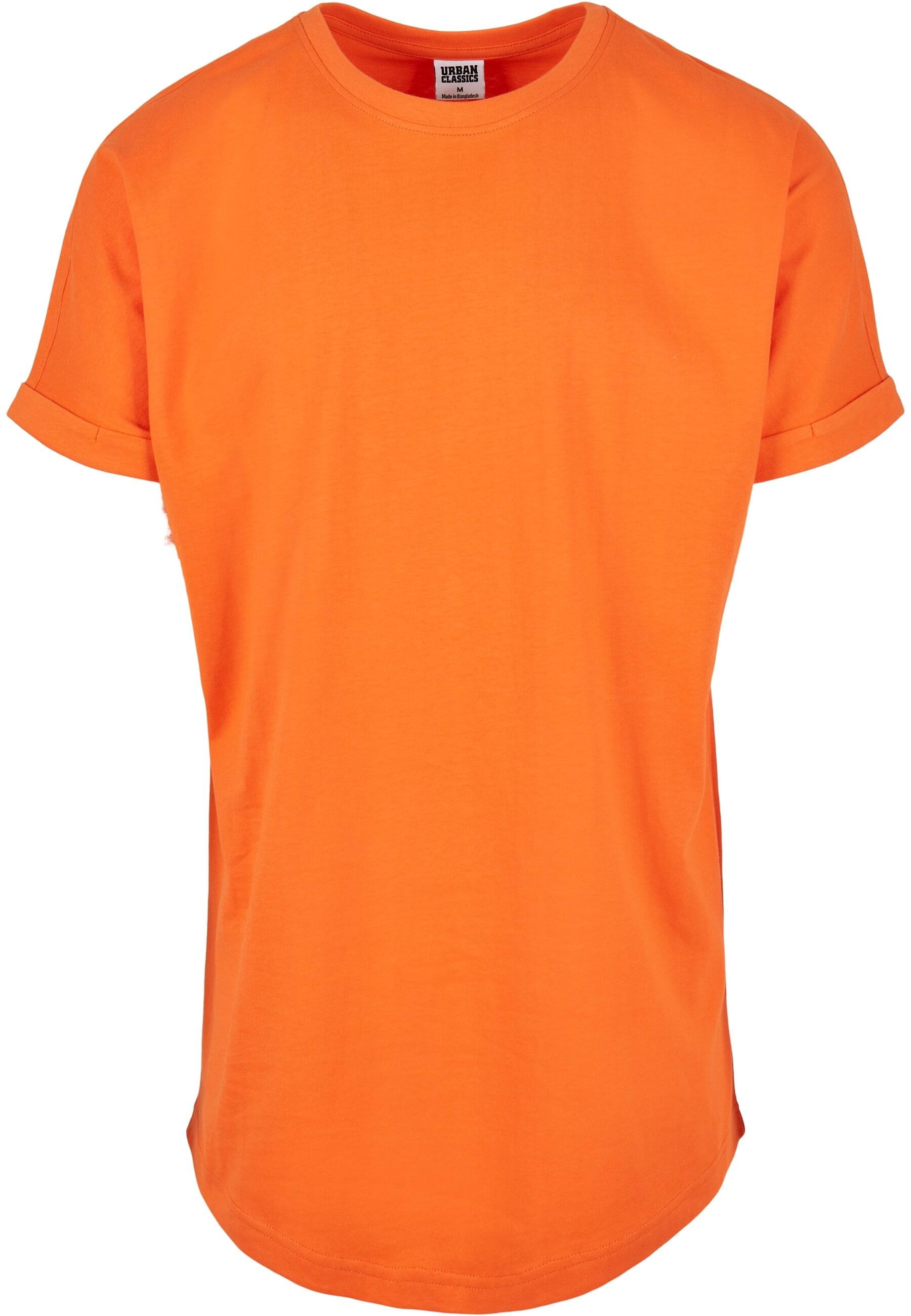 T-Shirt »Urban Classics Herren Long Shaped Turnup Tee«, (1 tlg.)