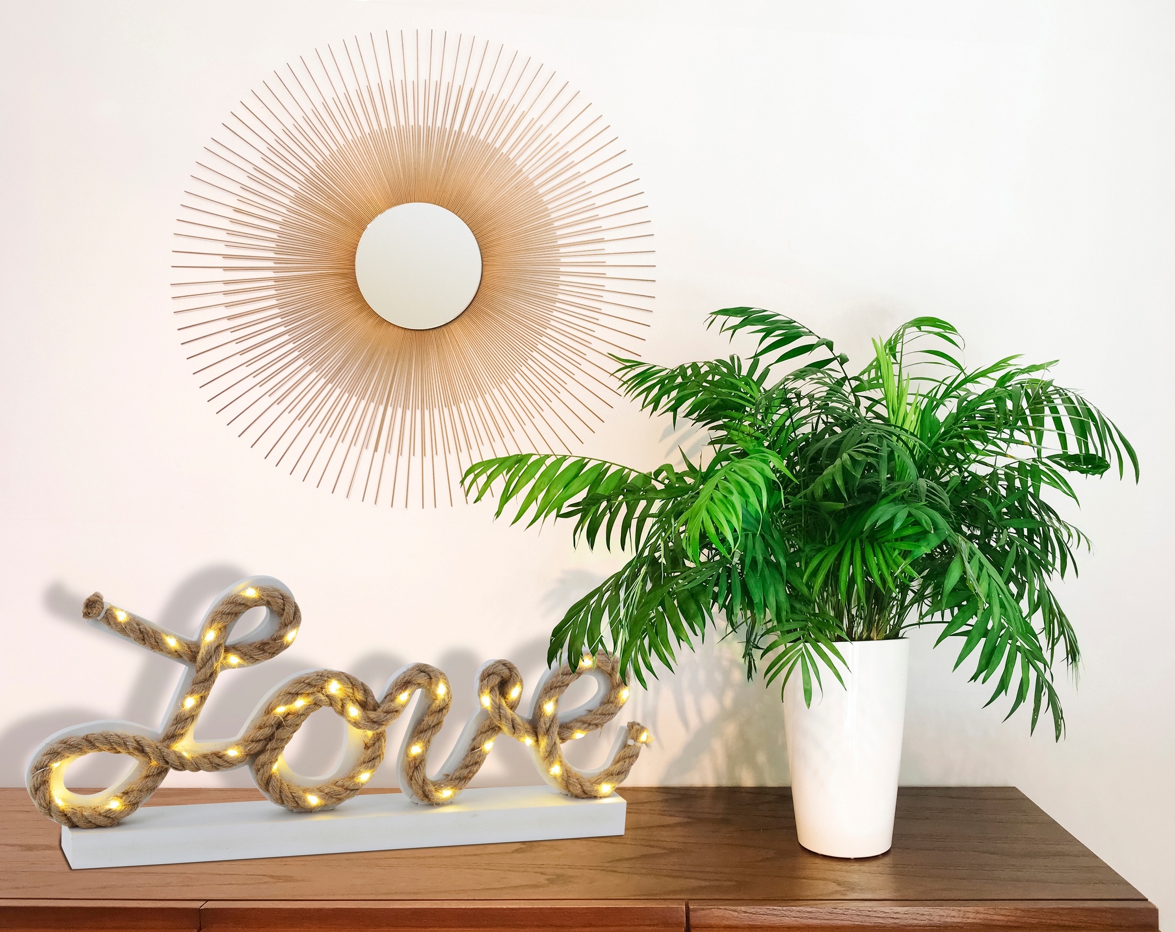 näve Dekolicht »Love«, Leuchtmittel LED-Modul | LED fest integriert, LED Deko Tischleucht,incl. 35x LEDs in total 1.05W 2500K
