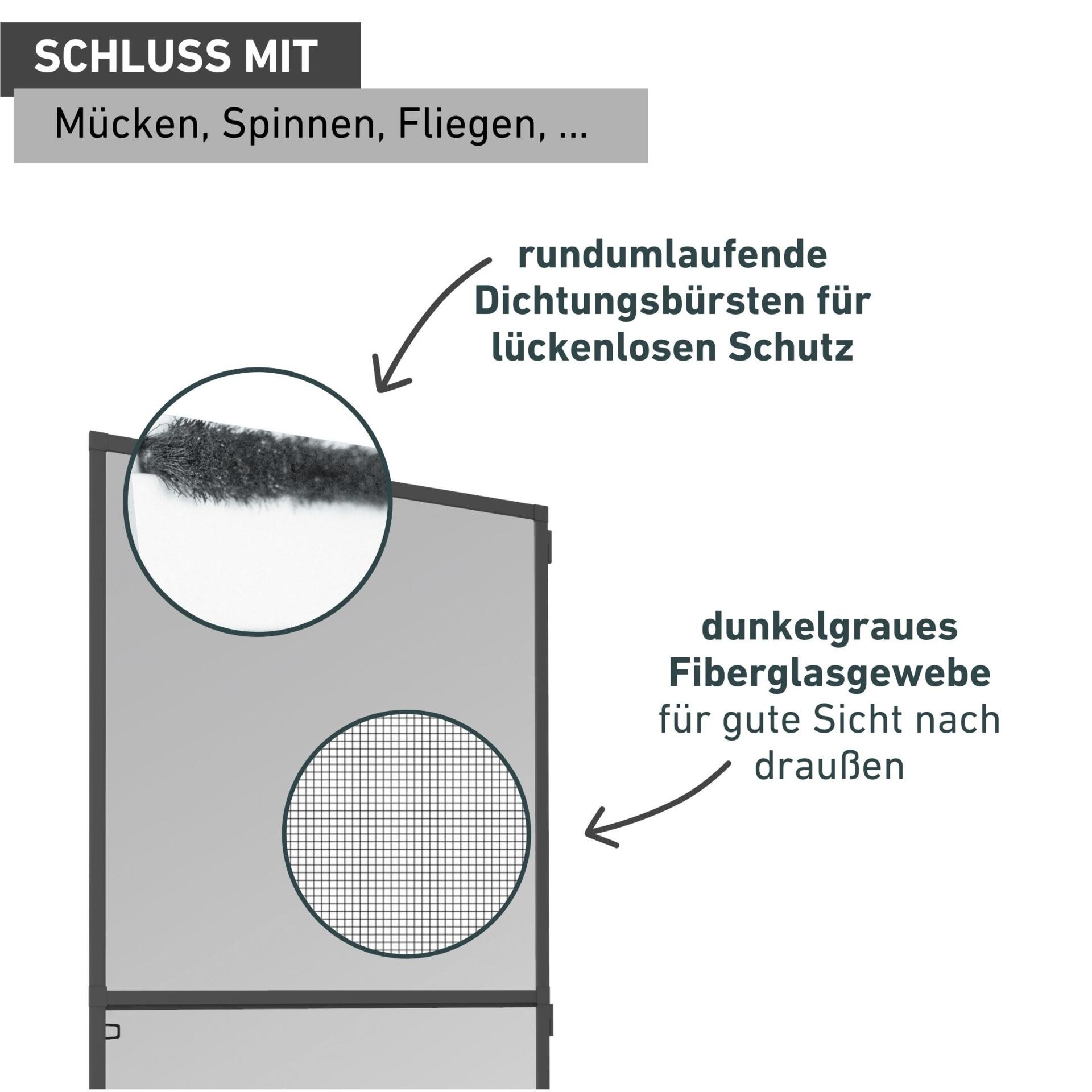 Windhager Insektenschutz-Tür »Plus für Balkon- und Terrassentüren, hochwertige Fliegengittertür« Fliegengitter in weiß oder anthrazit erhältlich, 100 x 210 cm
