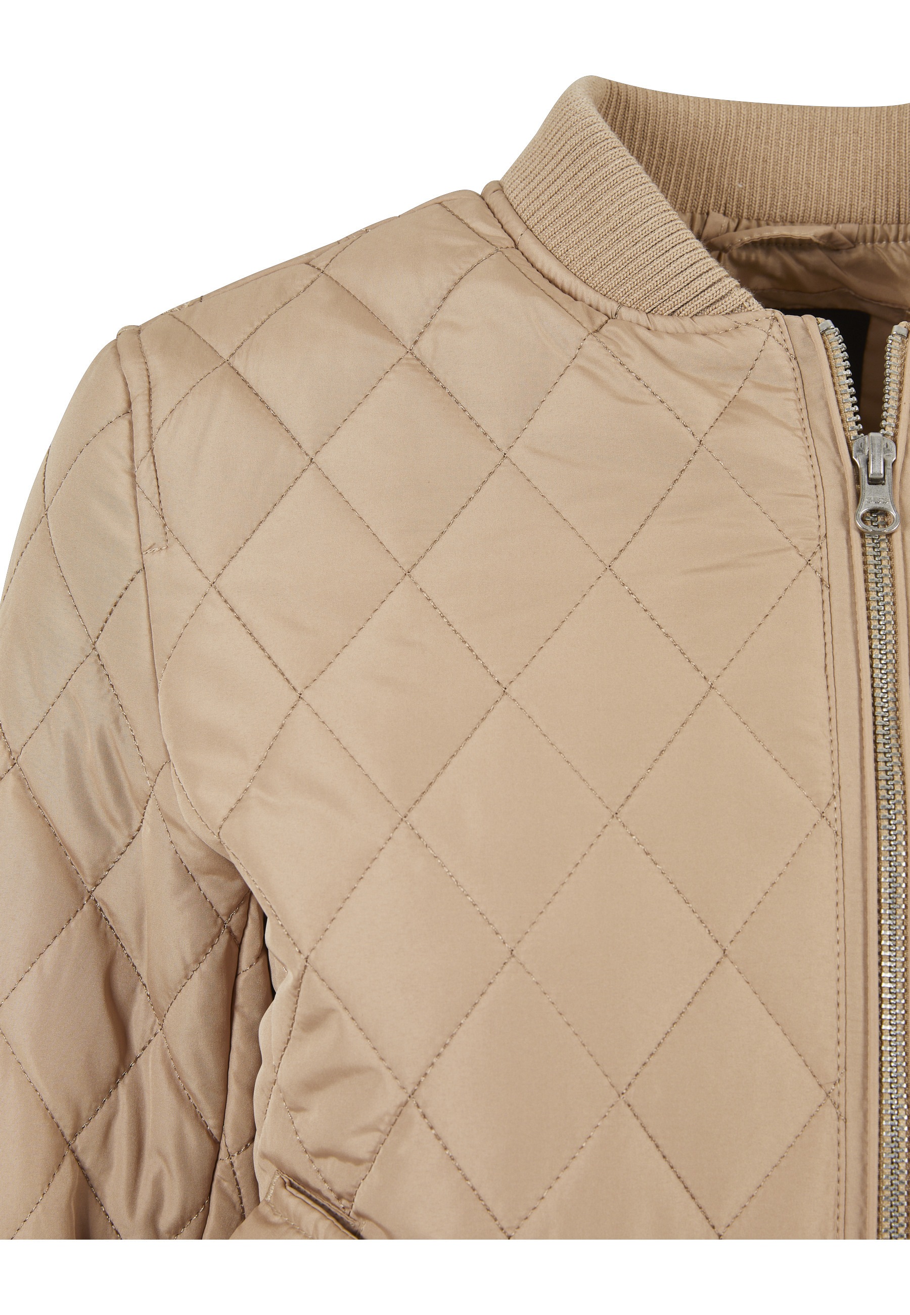 URBAN CLASSICS Langmantel »Urban Classics Damen Ladies Diamond Quilt Nylon Jacket«