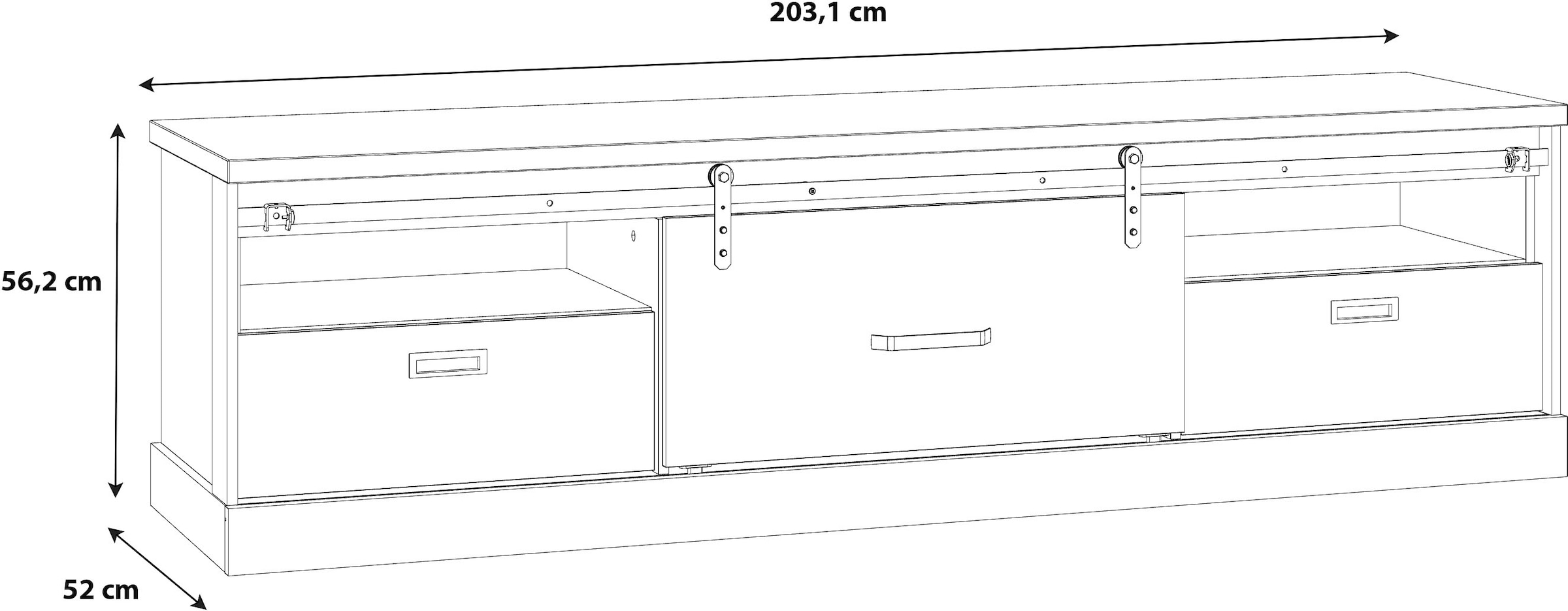 FORTE Lowboard »KaszimiroTV-Board, TV-Schrank«