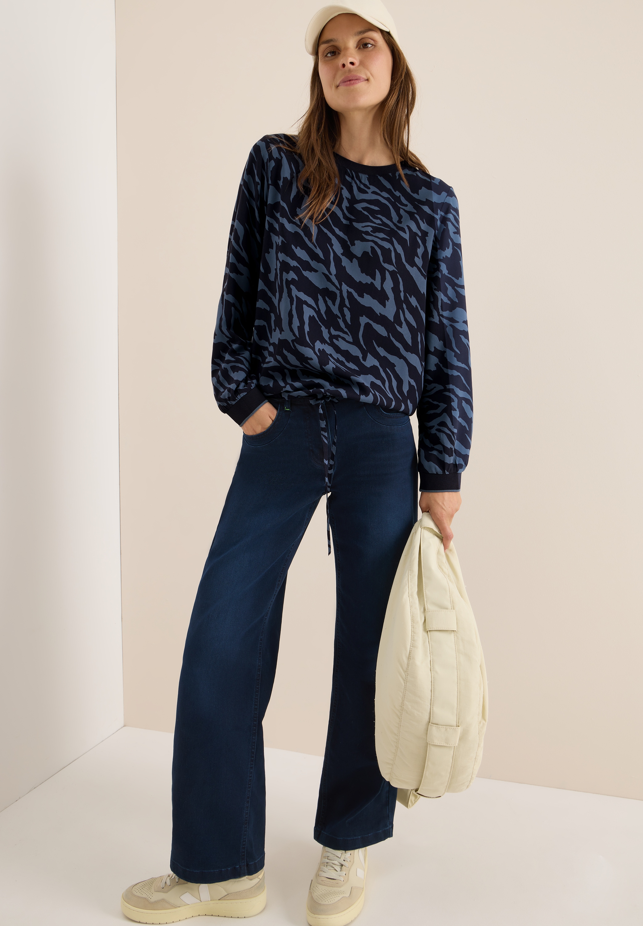 Cecil Langarmbluse, mit All-Over Print