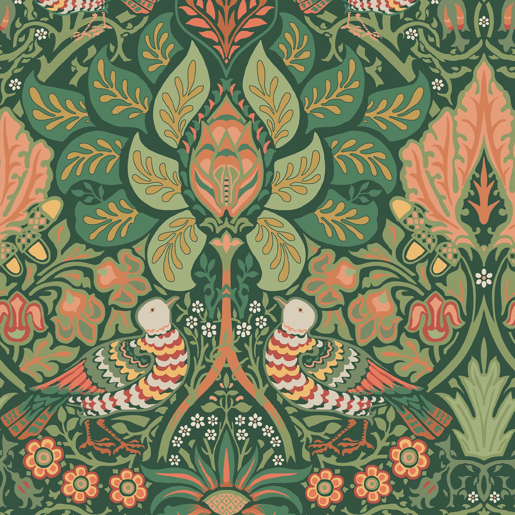 WILLIAM MORRIS AT HOME Vliestapete »Dove & Rose Woodland«, Motiv, Design Tapeten