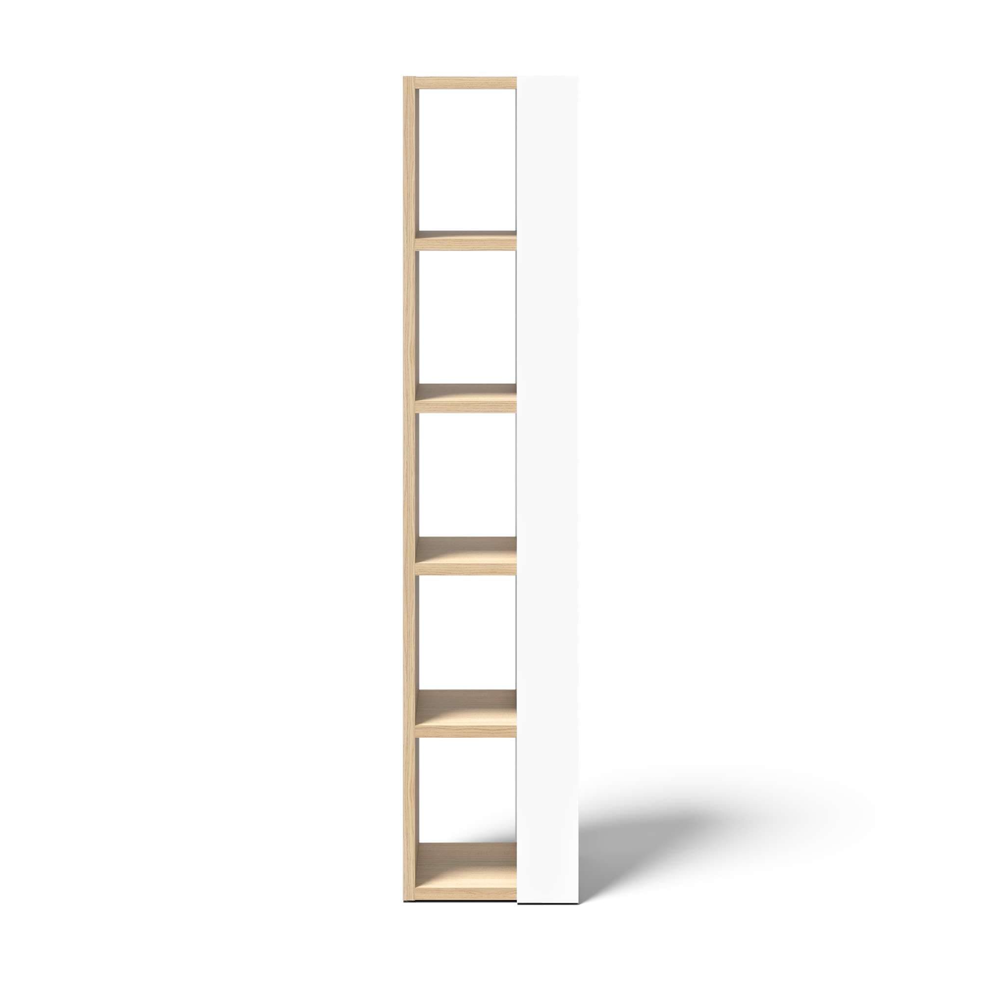 TemaHome Bücherregal »Ella vielseitiges Regal, Eiche Furnier, Aufbewahrung,«, Seitliche Fächer, offene Front, moderner Farbmix, Höhe 114 oder 188 cm