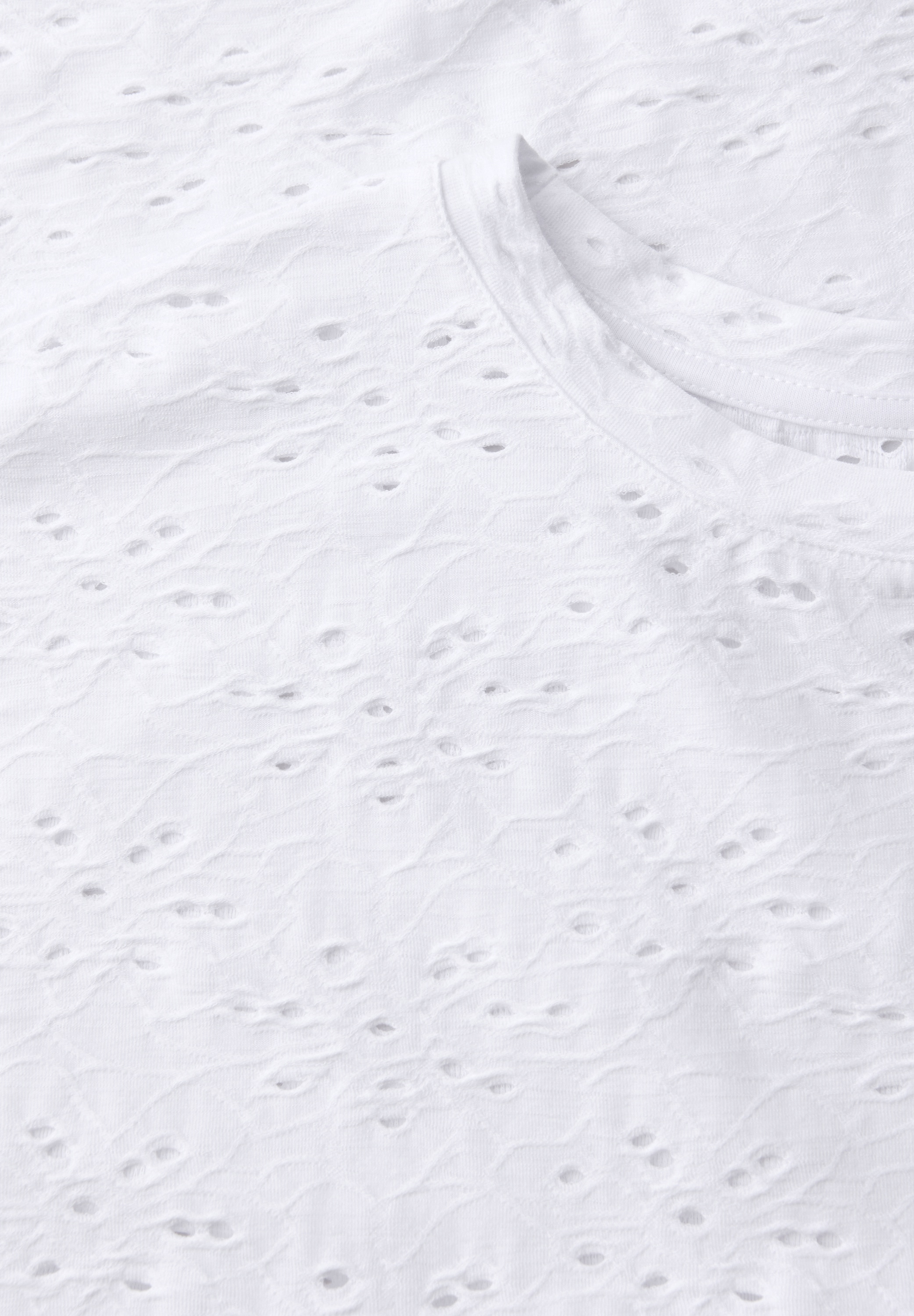 STREET ONE STUDIO Rundhalsshirt in Unifarbe