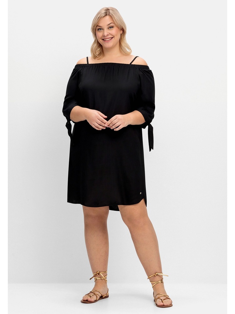 Strandkleid »Große Größen«, im Carmen-Look mit schmalen Trägern