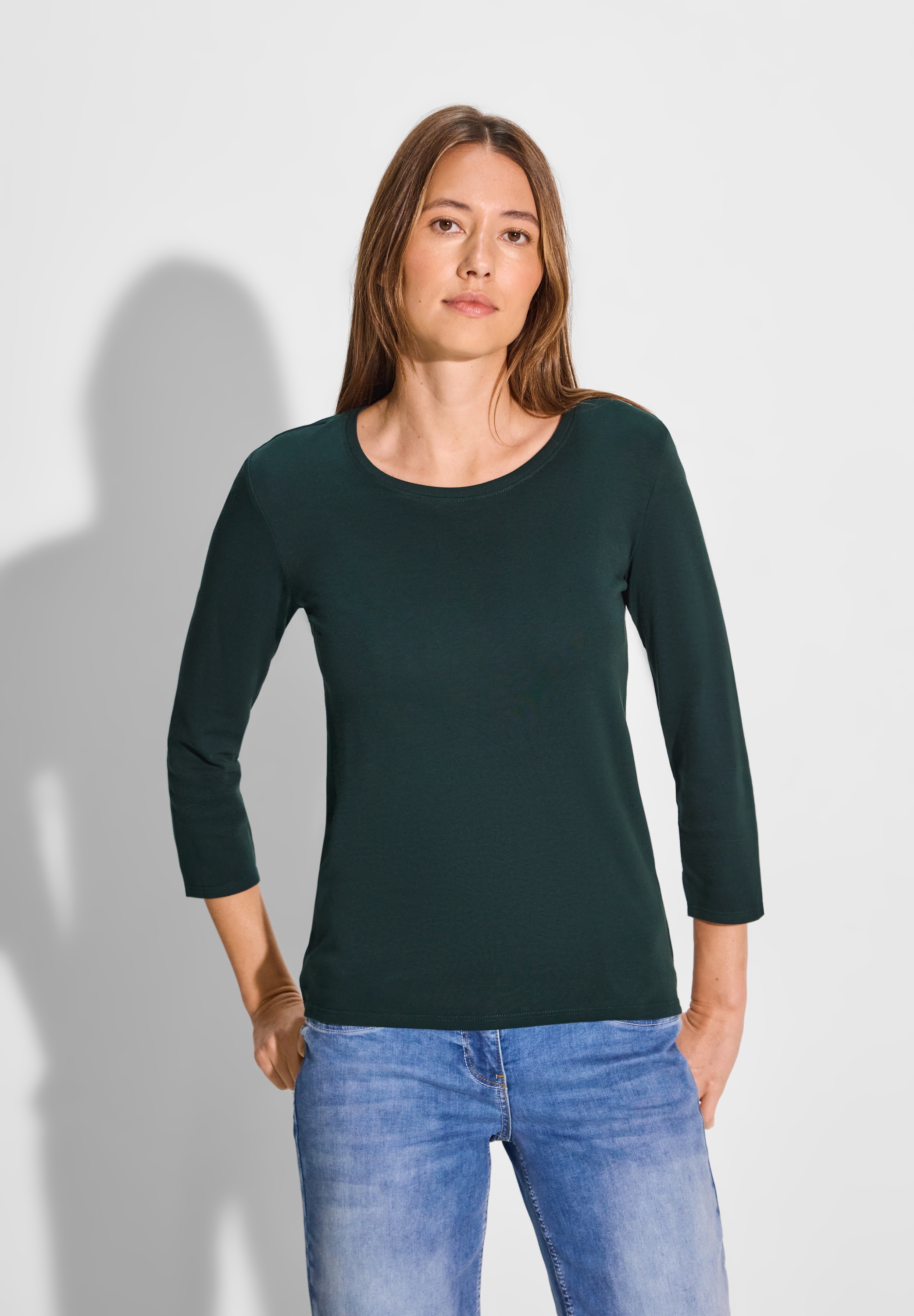 Cecil 3/4-Arm-Shirt, aus reiner Baumwolle