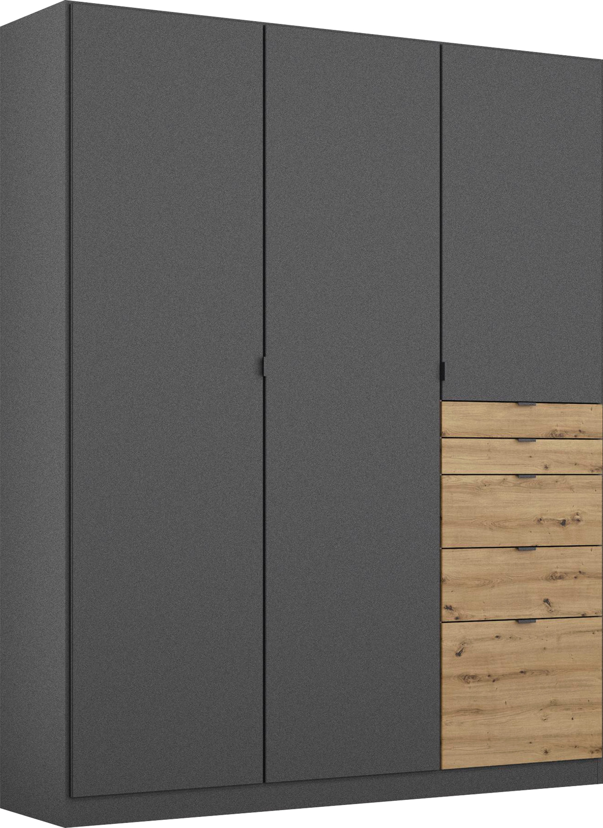 rauch 1100000002199 "Kleiderschrank Schrank Garderobe Wäscheschrank Ankleide ONTARIO" Breiten 136/181 cm, mit 5 Schubladen in unterschiedlichen Größen MADE IN GERMANY