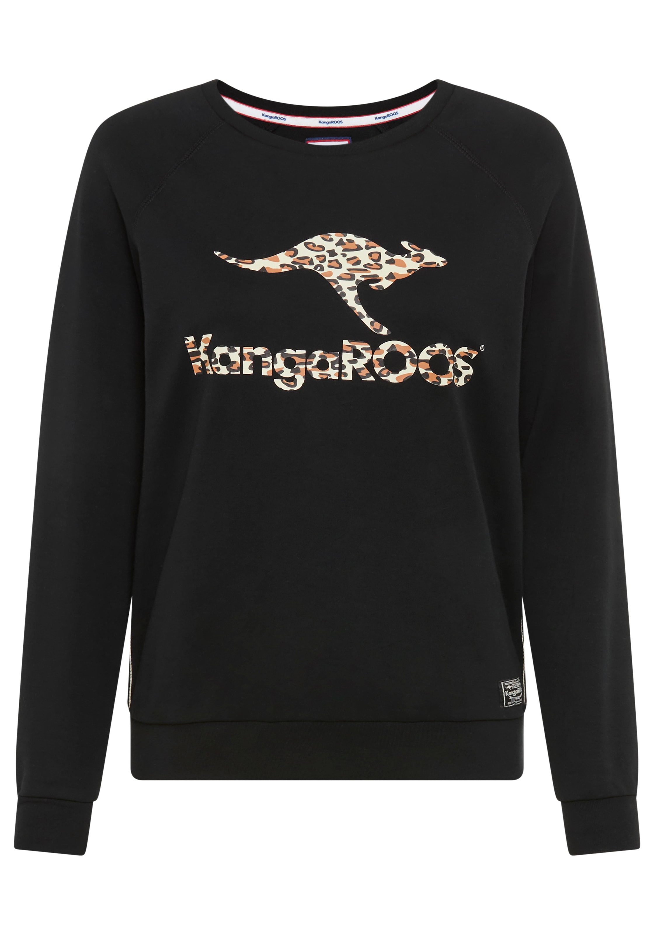 KangaROOS Sweatshirt, Langarm, figurumspielender Schnitt, mit Print, Rundhalsausschnitt