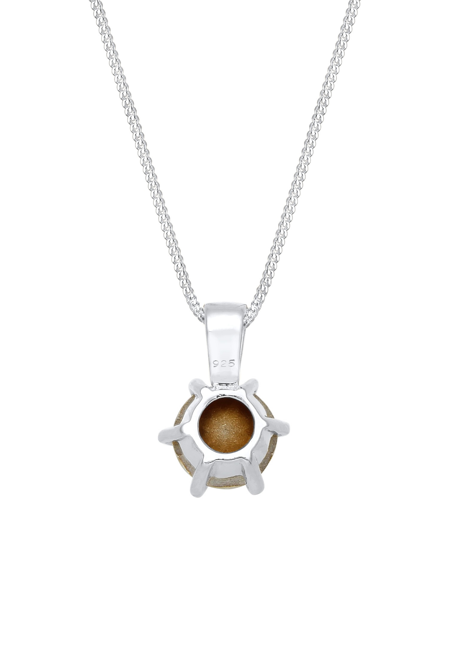 Elli Collierkettchen »Solitär Glas Kristalle Weiß 925 Sterling Silber«