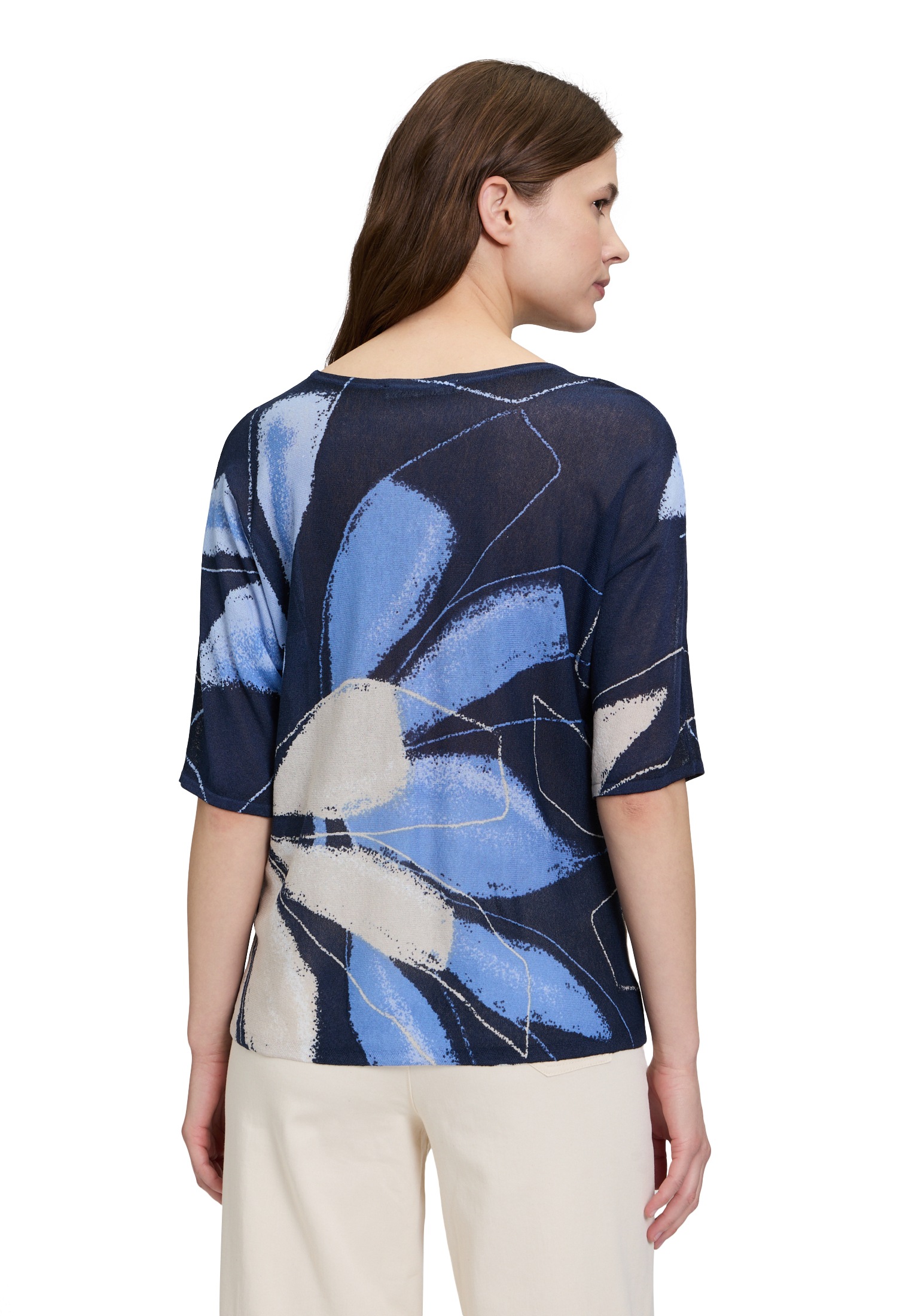 Betty&Co Strickpullover »Betty & Co Feinstrickpullover mit Print«, (1 tlg.), Druck