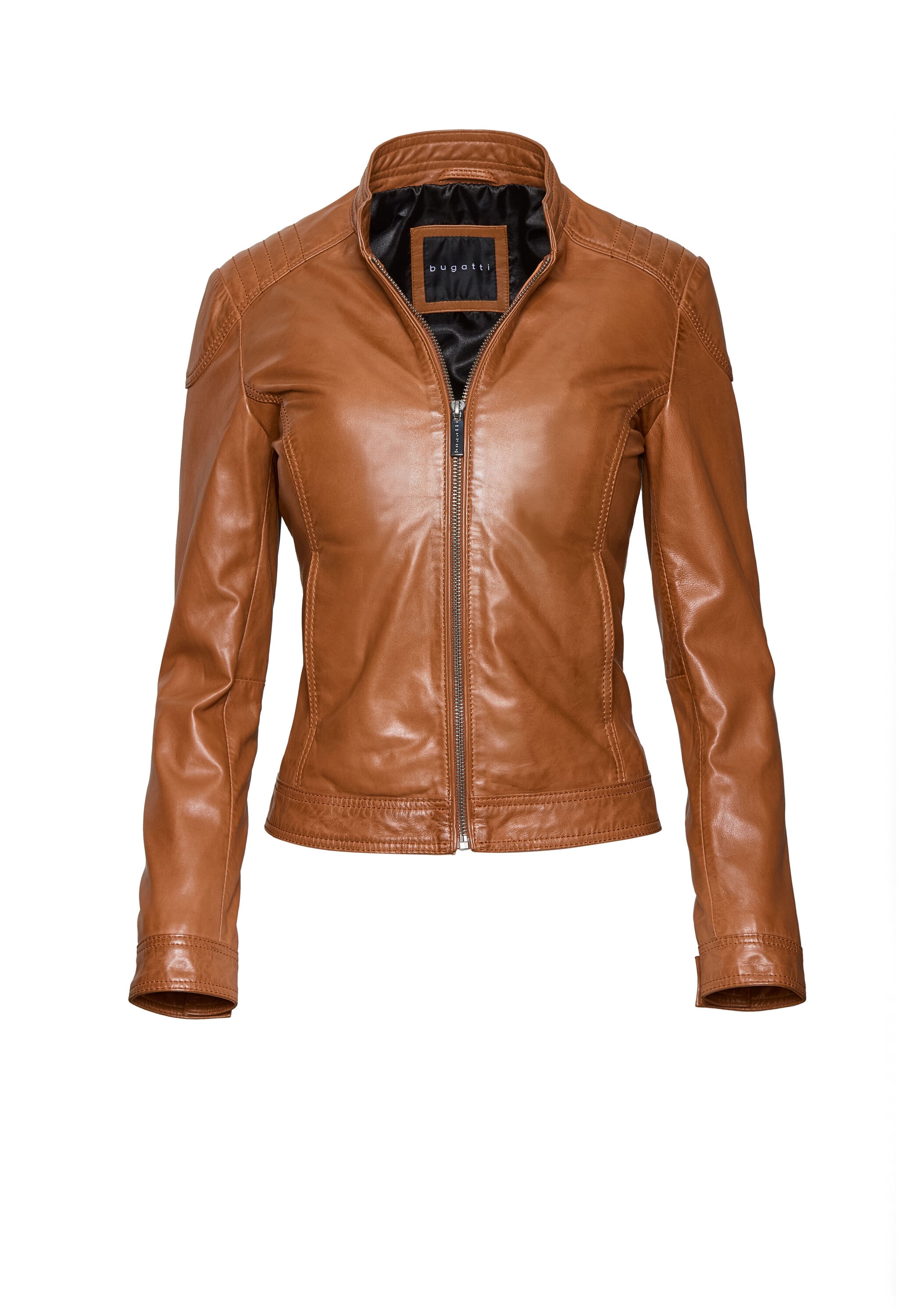 bugatti Lederjacke "BULady-145" ohne Kapuze mit Schultersteppung