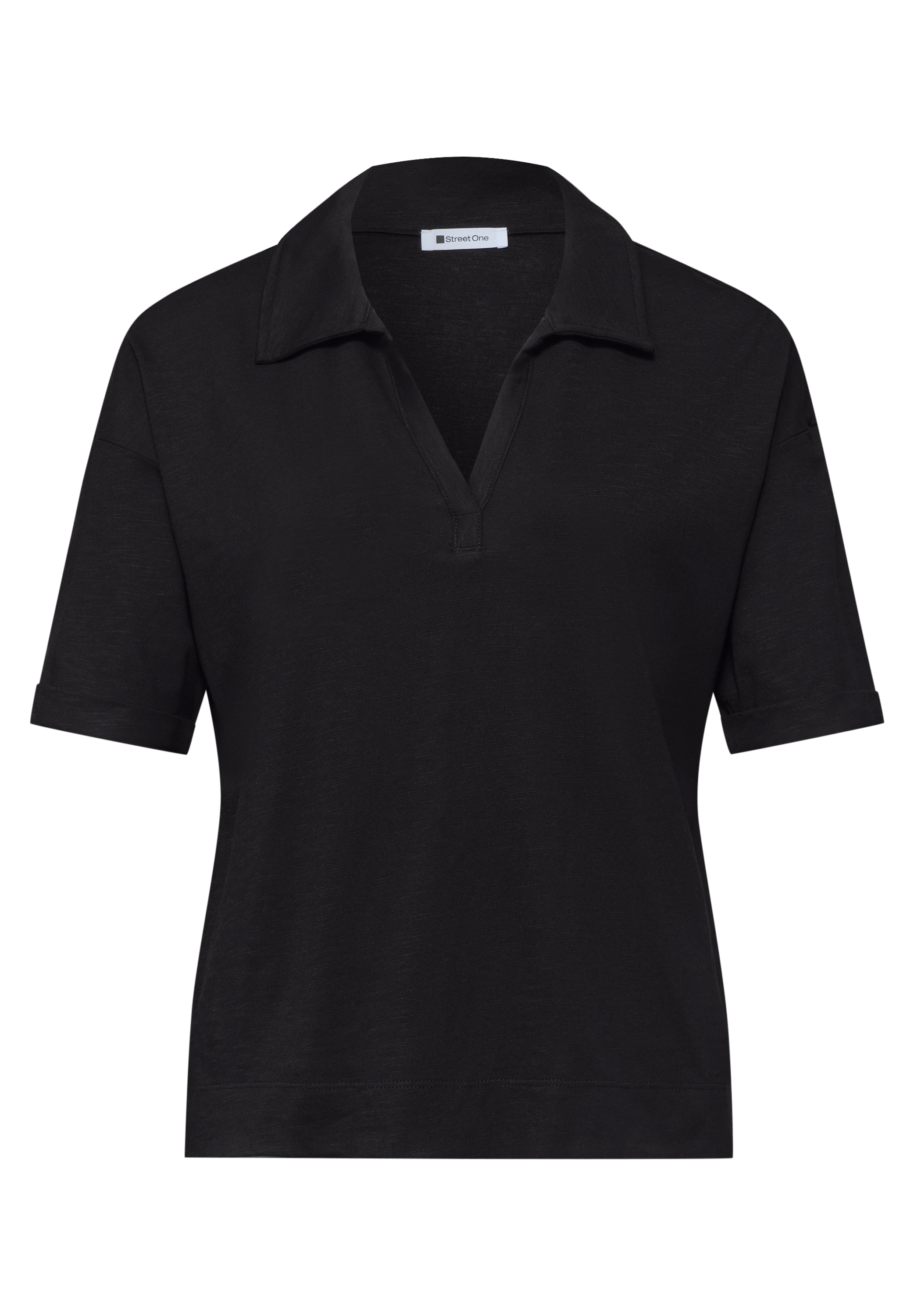 STREET ONE Poloshirt im soften Baumwoll-Mix