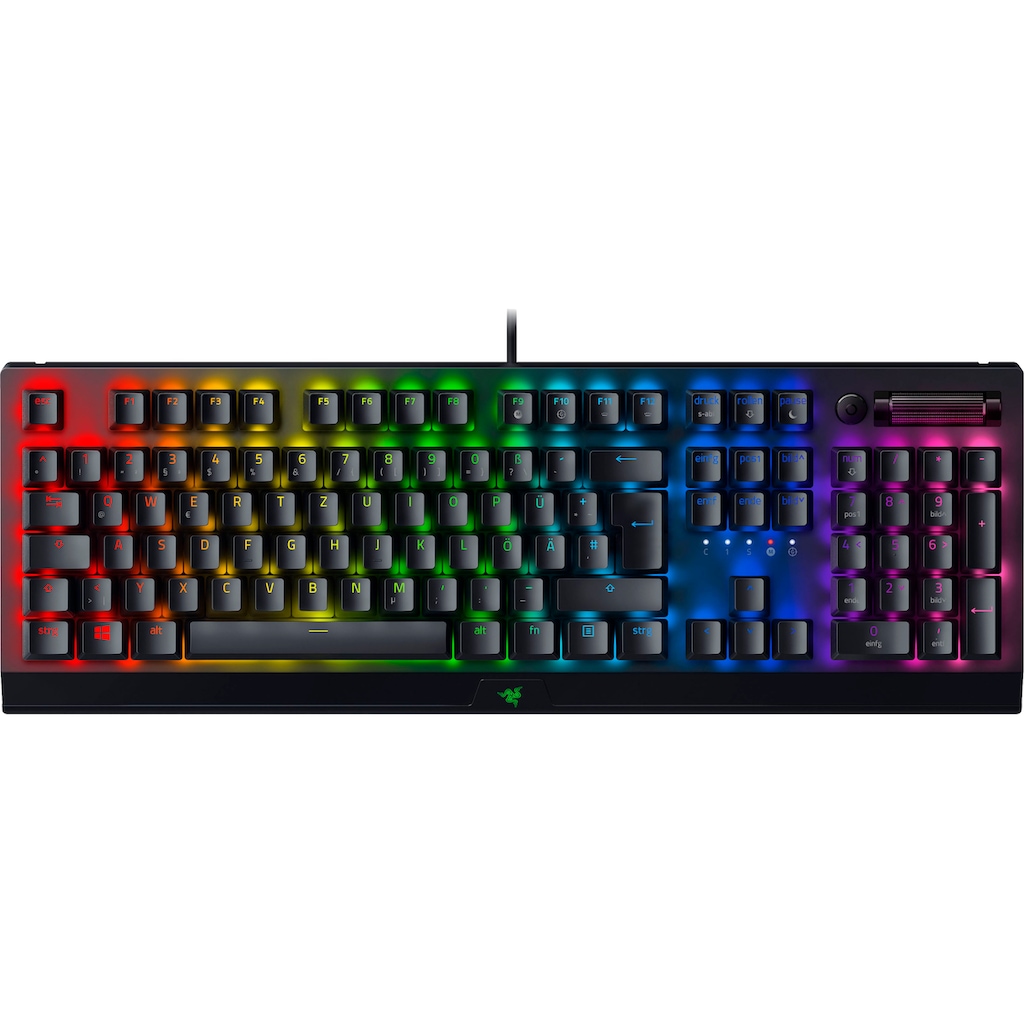 RAZER Gaming-Tastatur »BlackWidow V3 Green Switch«, (Fn-Tasten-Ziffernblock)