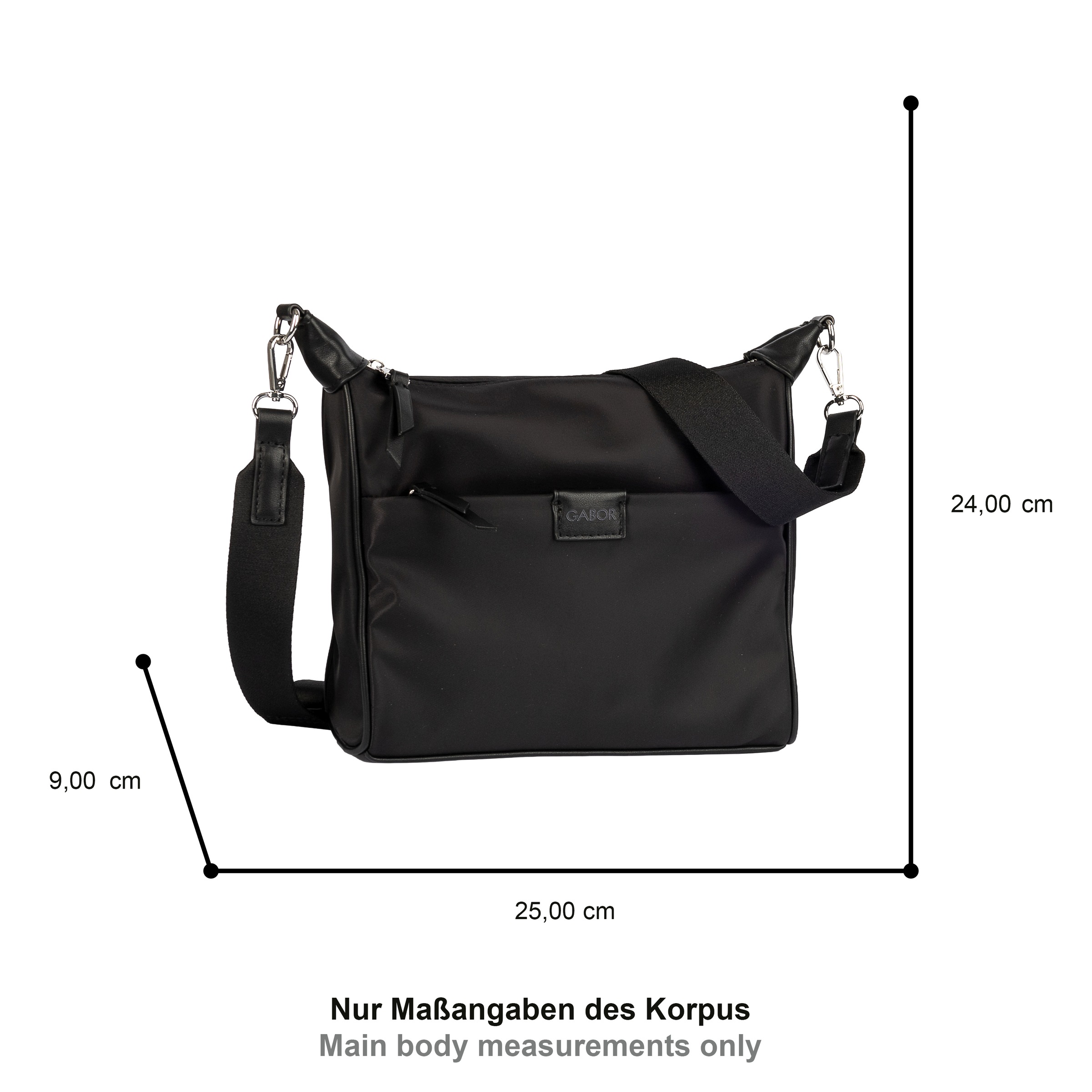 Gabor Umhängetasche "Brisa" Nylon trifft auf glattes Lederimitat mit Metall günstig online kaufen