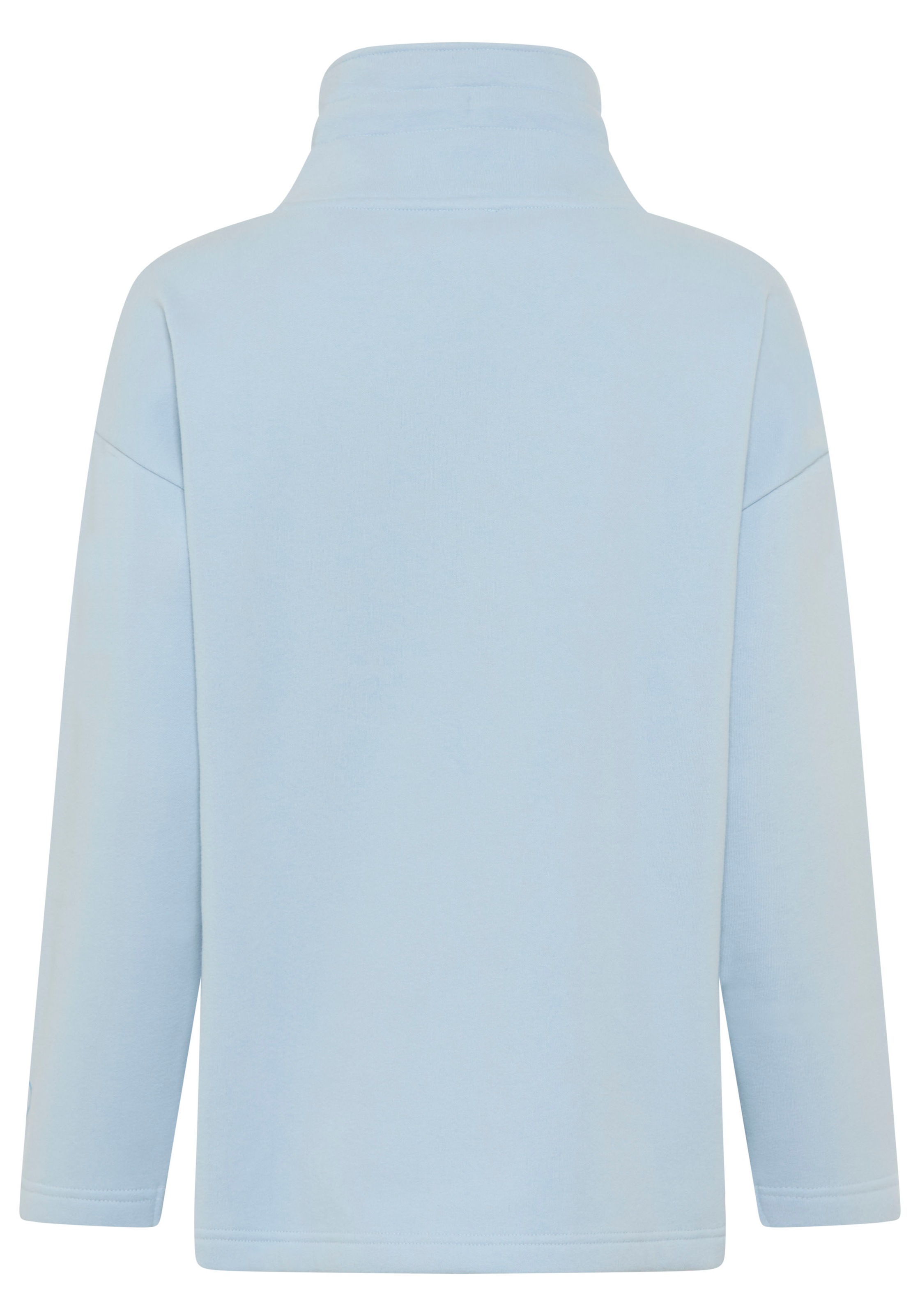 Laura Scott Longsweatshirt , casual Stil, hoher Stehkragen mit Kordelzug, hüftbedeckende Länge
