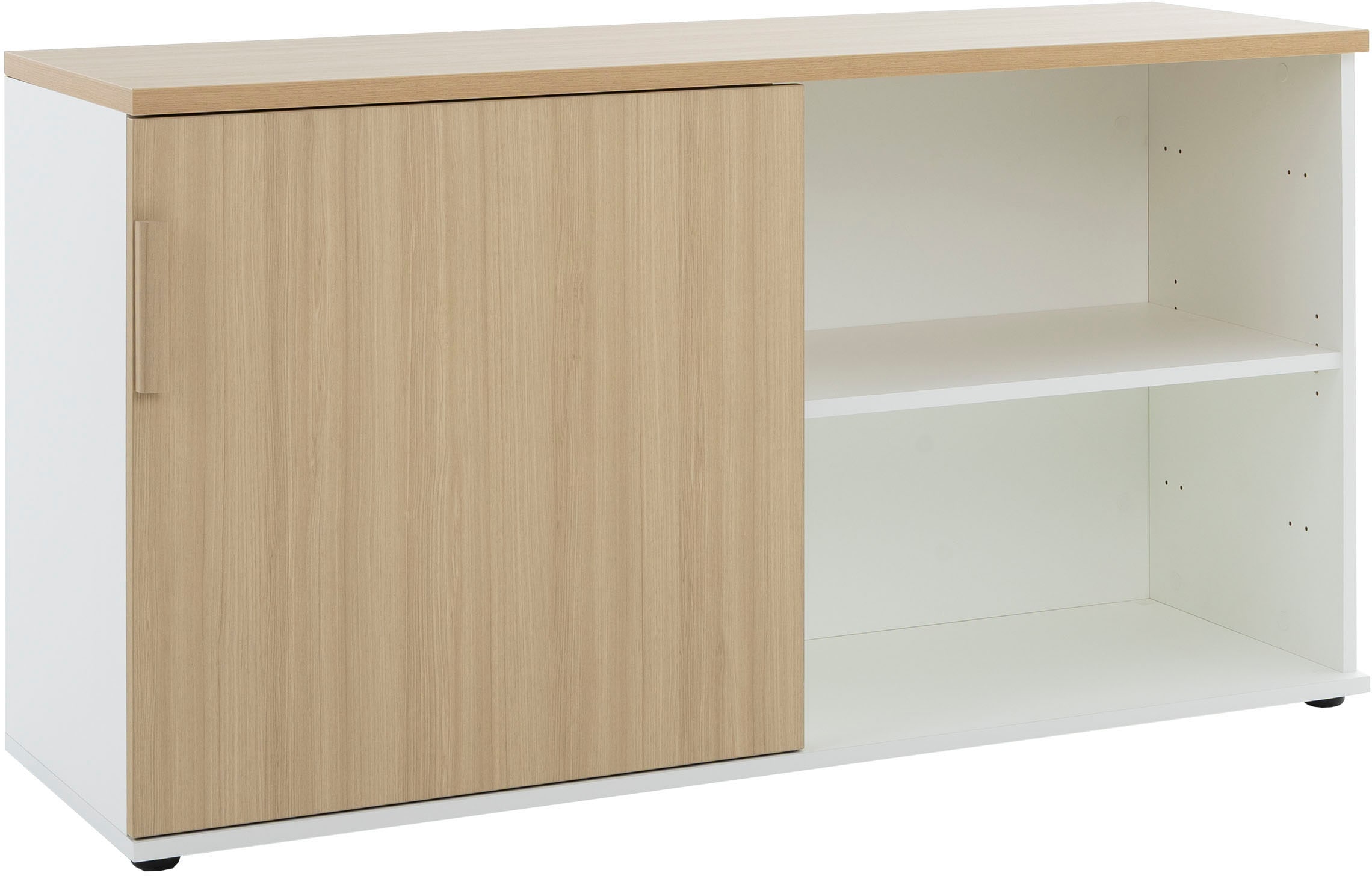 Gami Lowboard "ITALIC" Elegante Credenza, freistehend oder als Schreibtischrücklauf nutzbar