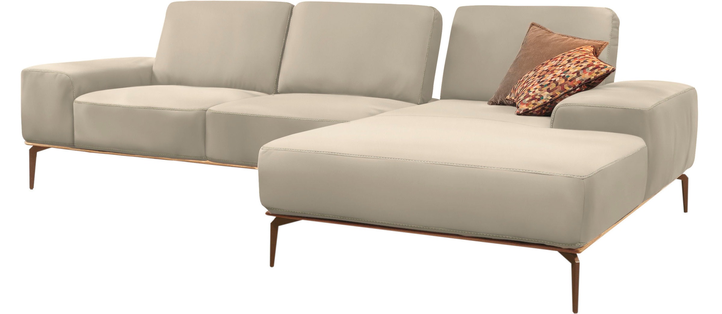 Thumbnail - W.SCHILLIG Ecksofa "run, Designsofa mit tollem Sitzkomfort, L-Form", mit Holzsockel, Füße in Bronze pulverbeschichtet, B...