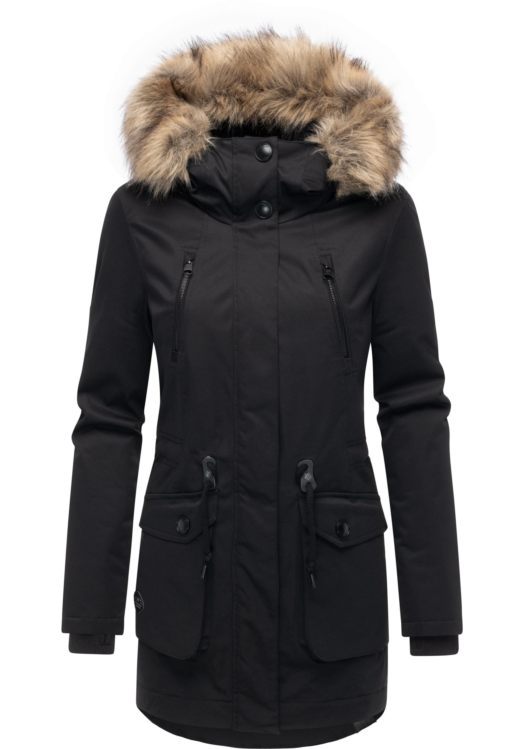 Ragwear Kurzmantel "Ellsa B YOUMODO" Warmer Damen Winterparka