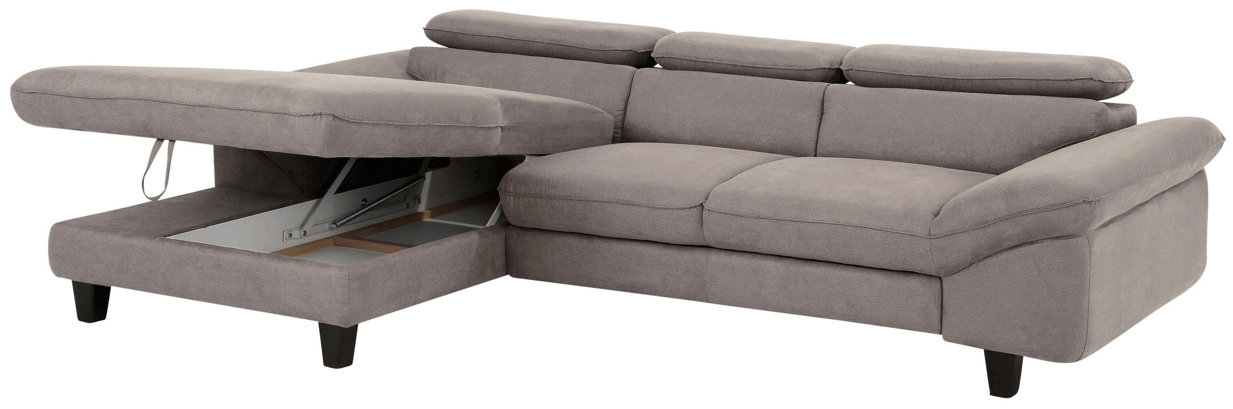 Home affaire Ecksofa »Pilot L-Form«, mit Kopfteilverstellung, wahlweise mit Bettfunktion & Bettkasten