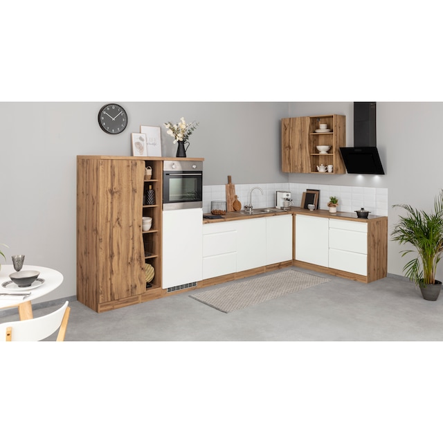 HELD MÖBEL Küche »Bruneck«, Stellbreite 380/180 cm breit, ohne E-Geräten,  MDF Fronten | BAUR