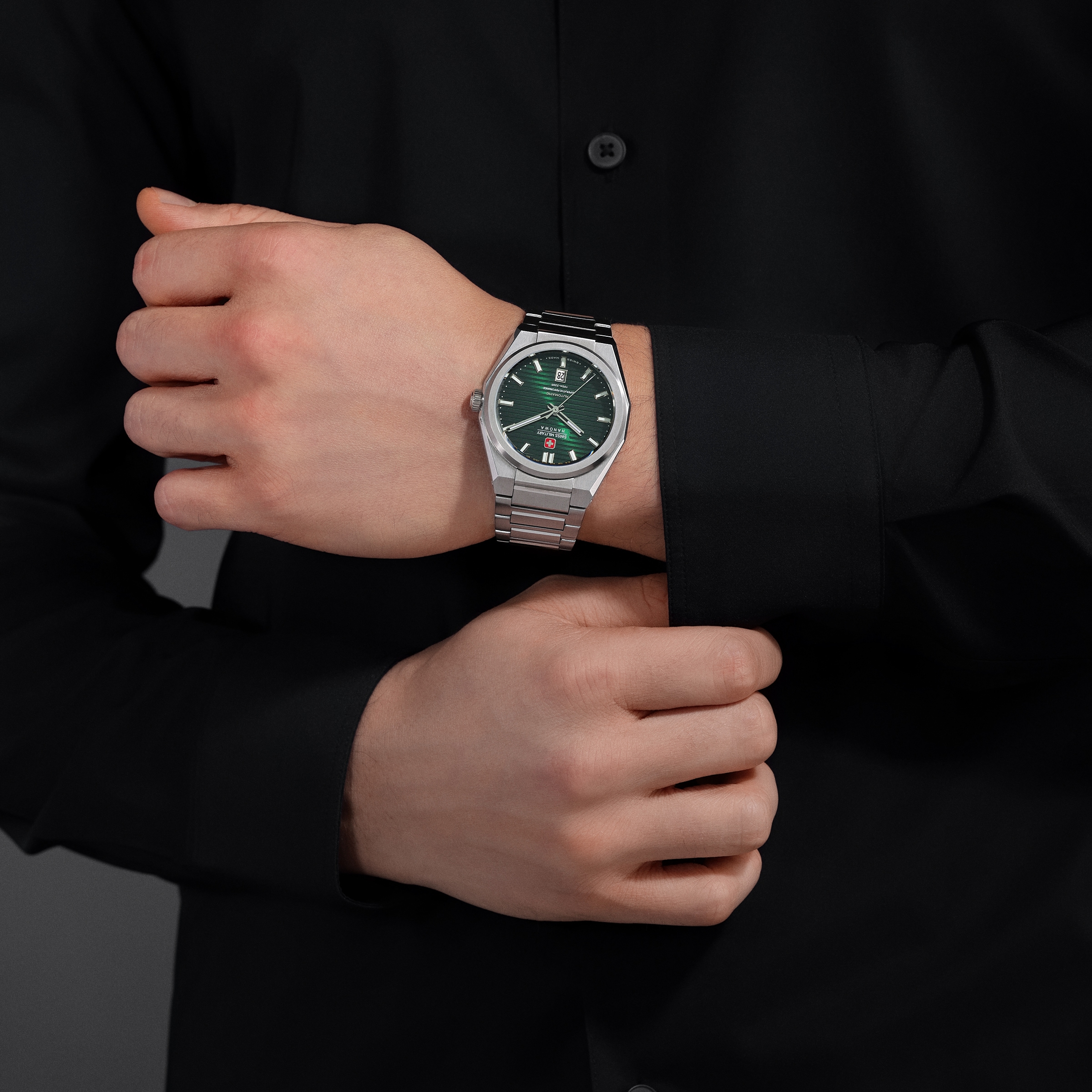 Swiss Military Hanowa Automatikuhr »Avalanche« Armbanduhr, Herrenuhr, Swiss Made, Mechanische Uhr, Edelstahlarmband