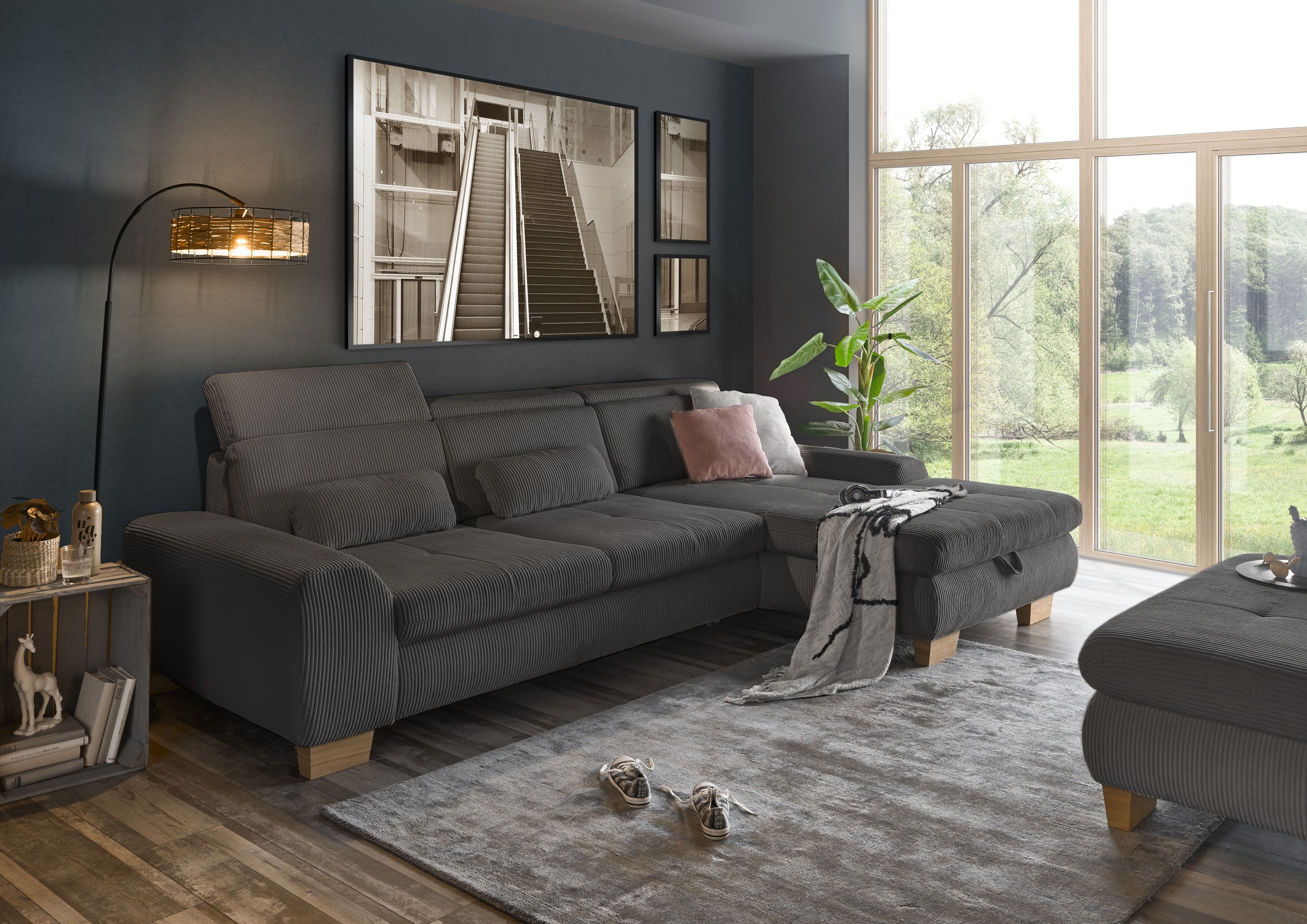set one by Musterring Ecksofa "SO 3400, Cord, Sitzhöhe 47cm oder 49cm, inkl günstig online kaufen