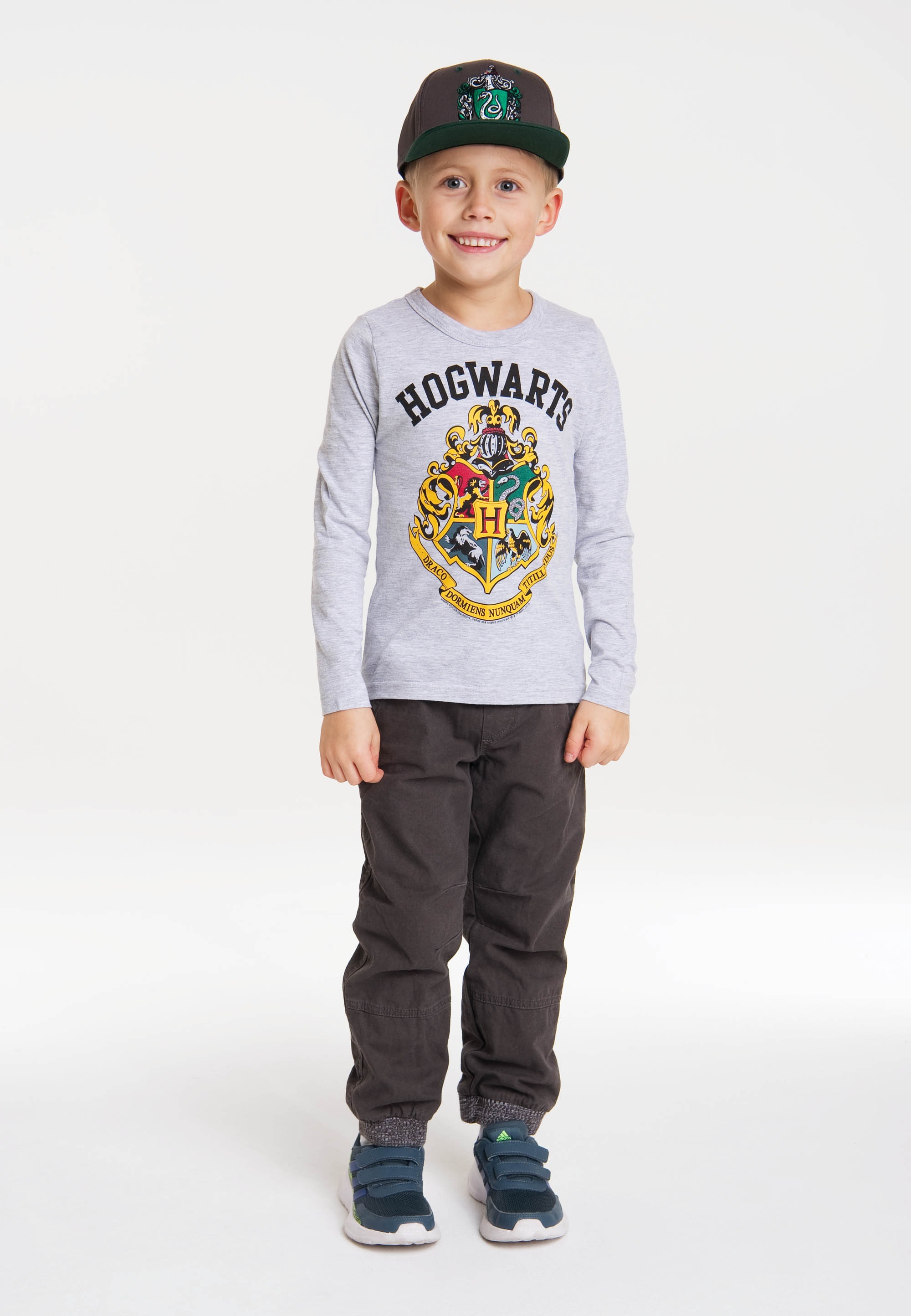 LOGOSHIRT Langarmshirt »Hogwarts«, mit detailliertem Print